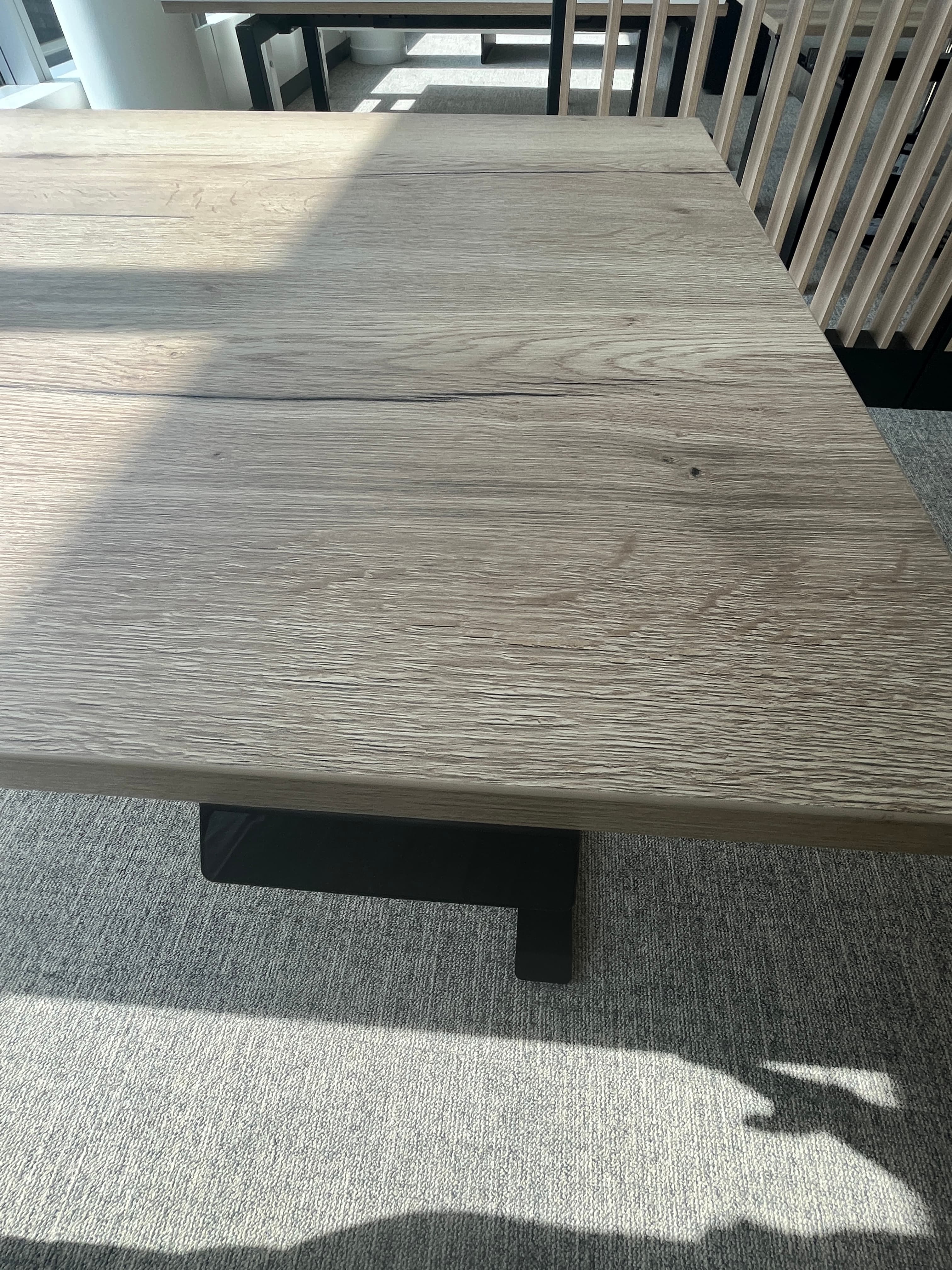 Wooden electric desk with black structure-2