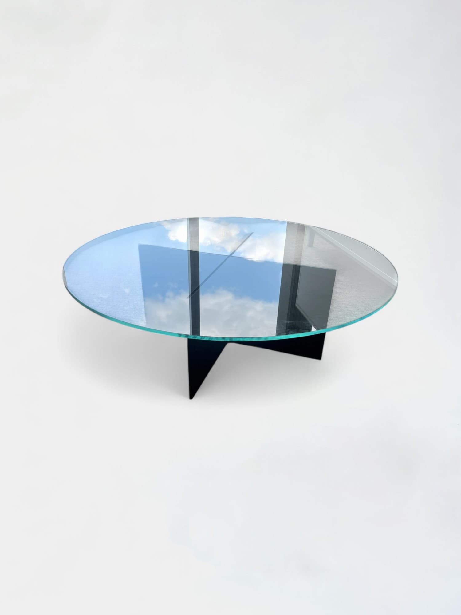 Table basse ronde en verre-1