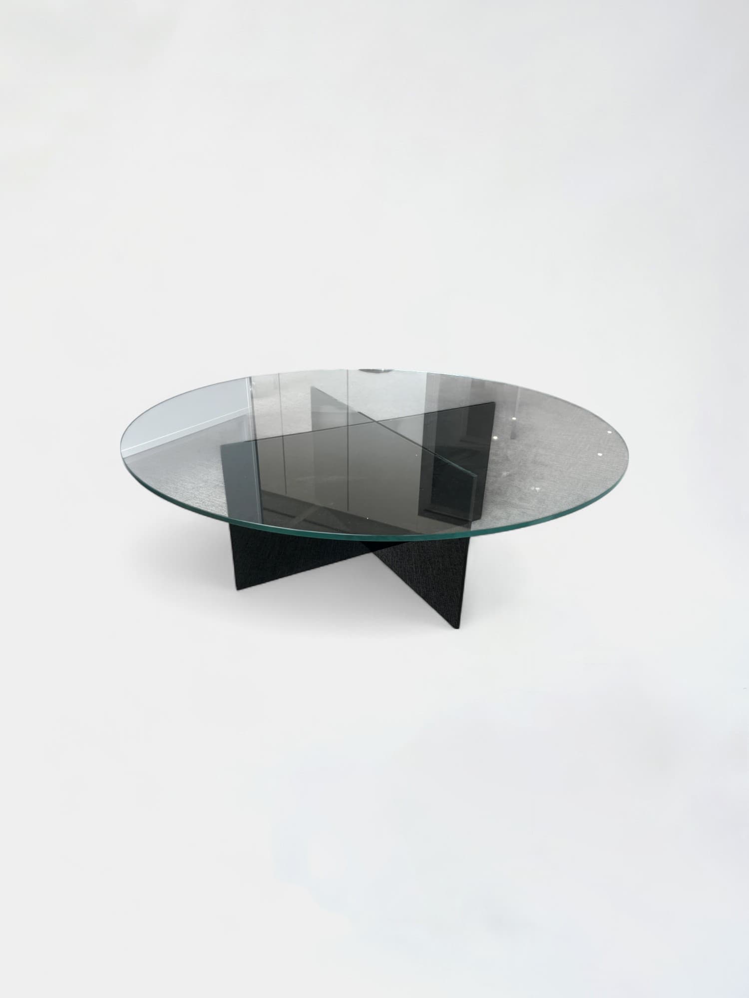 Table basse ronde en verre