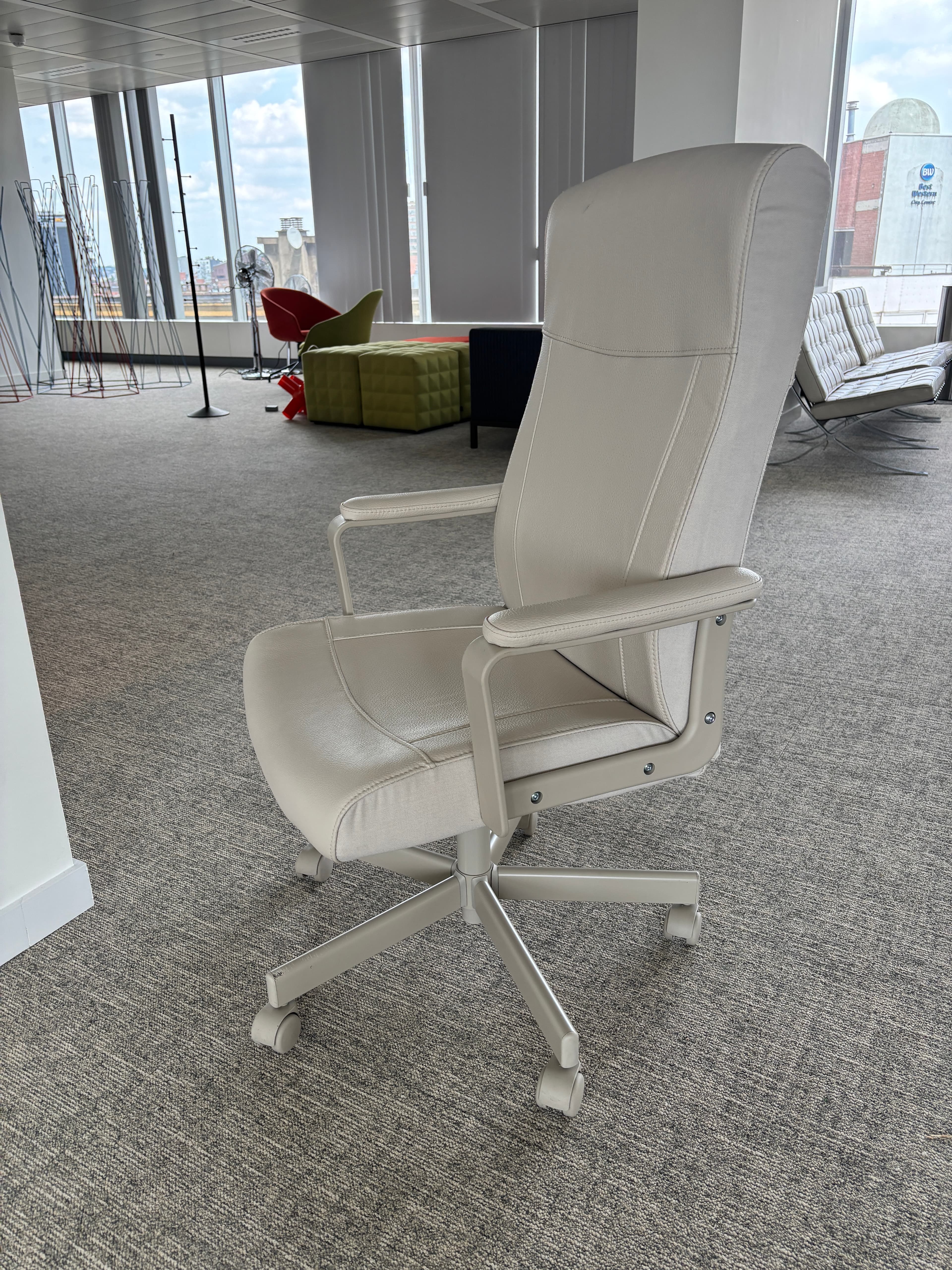 Ikea white office chair-1