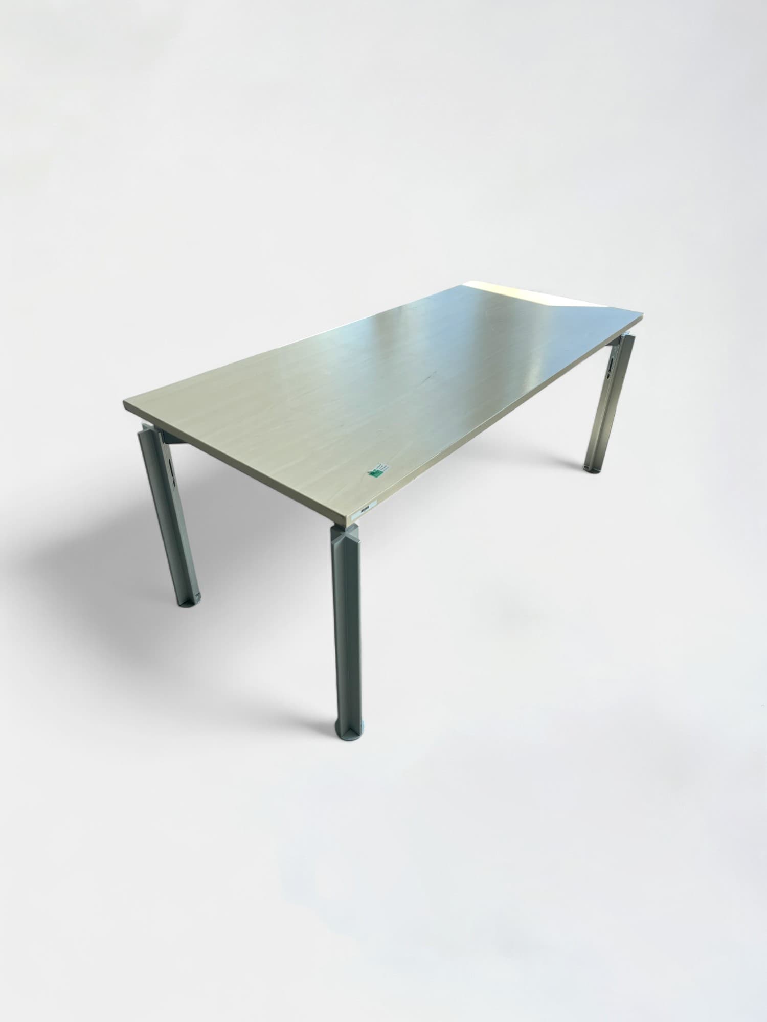 Bulo 180cm beige laminate desk with grey legs-4