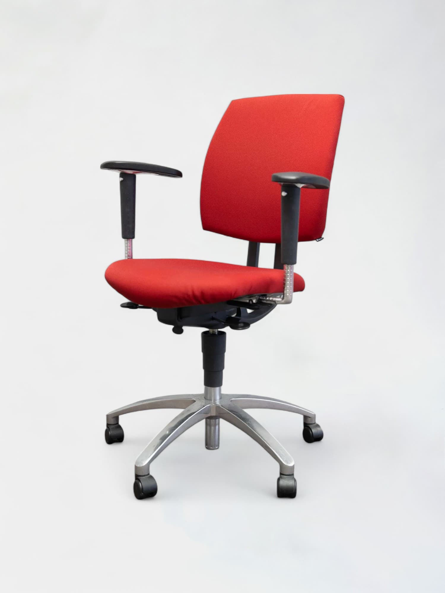 Drabert red Ergonomic office chair on wheels-0