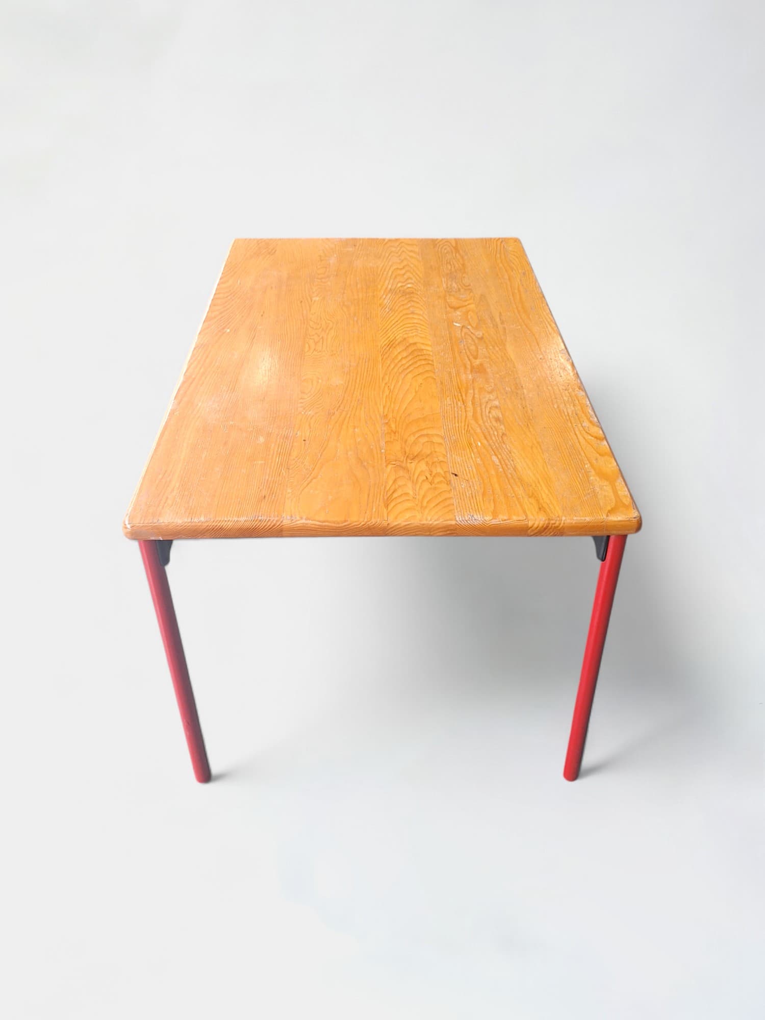 120cm Wooden table with red and black structure-2