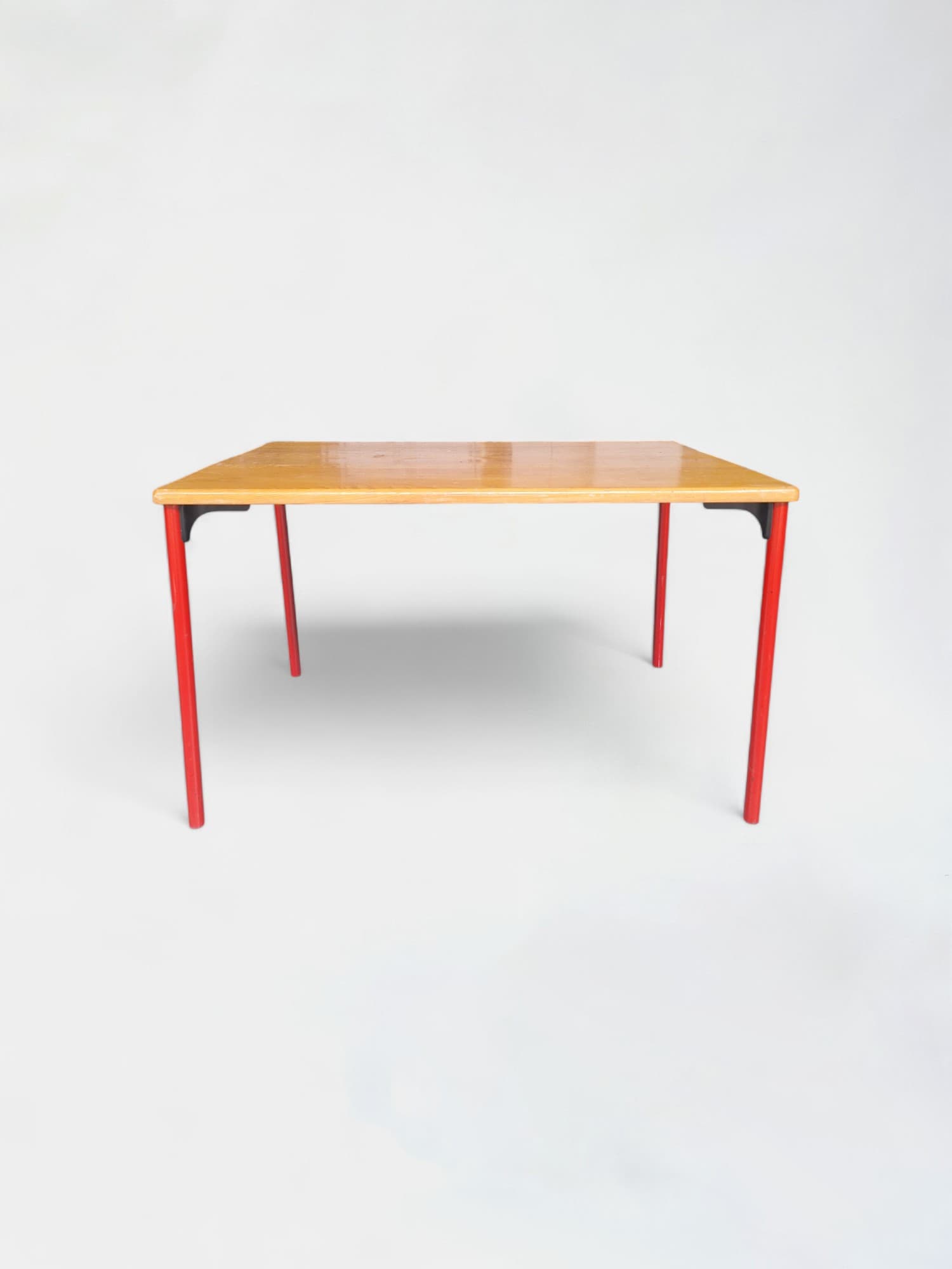 120cm Wooden table with red and black structure-3
