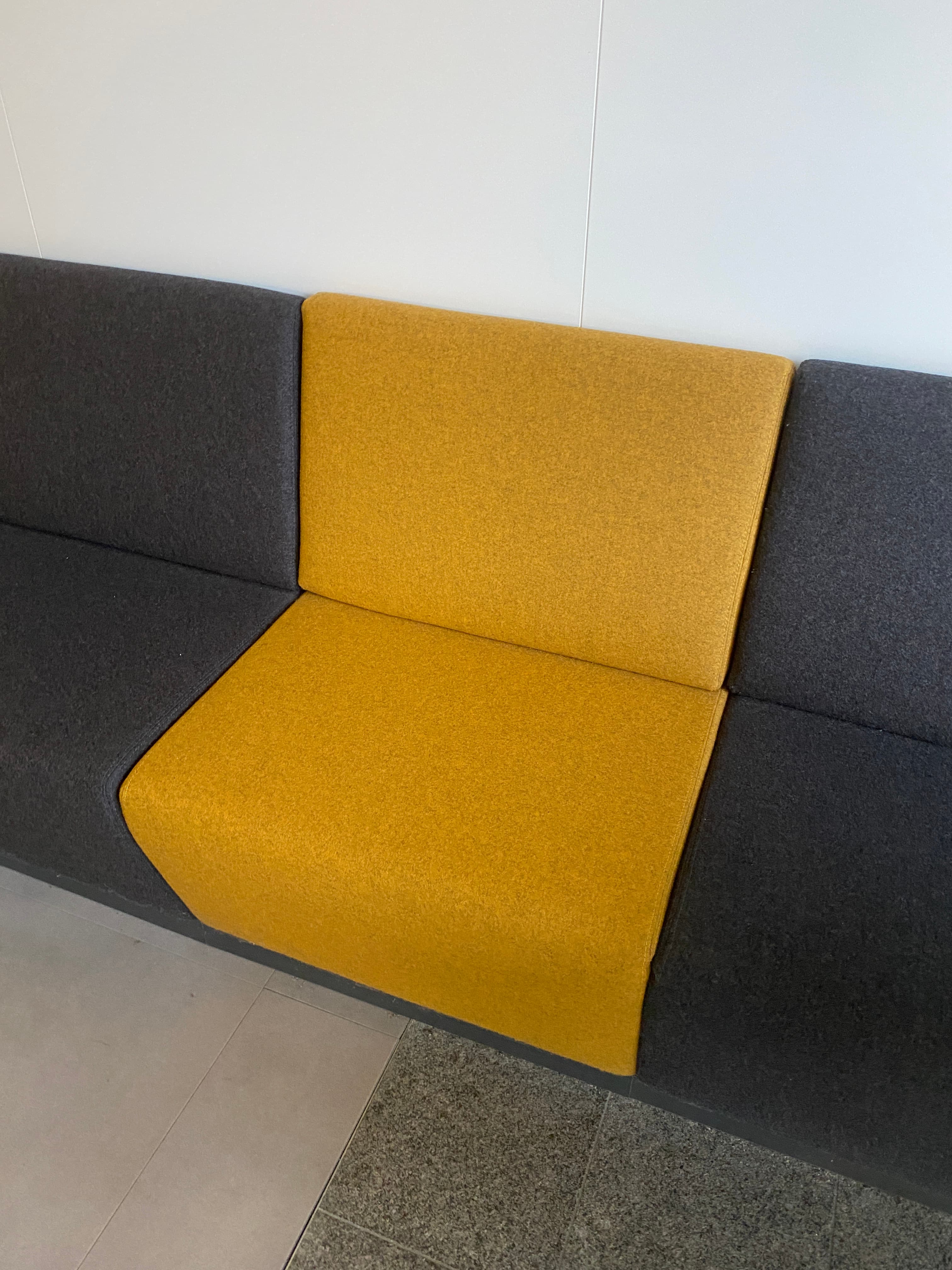 Nnof 67cm Mustard fabric bench seat-0