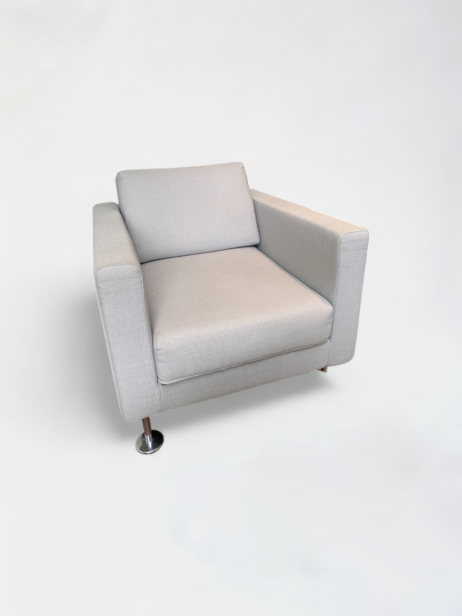 Vitra light Grey armchair-0