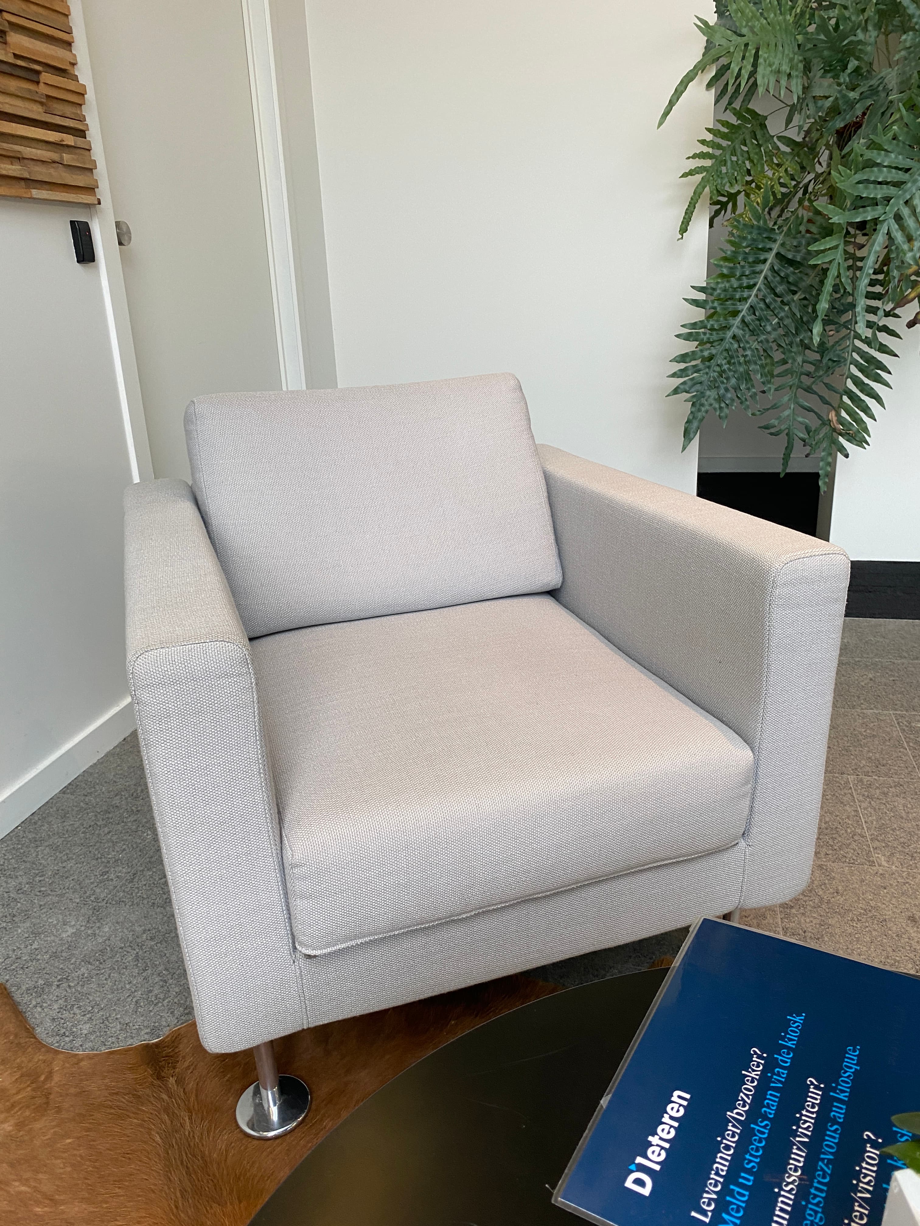 Vitra light Grey armchair-4