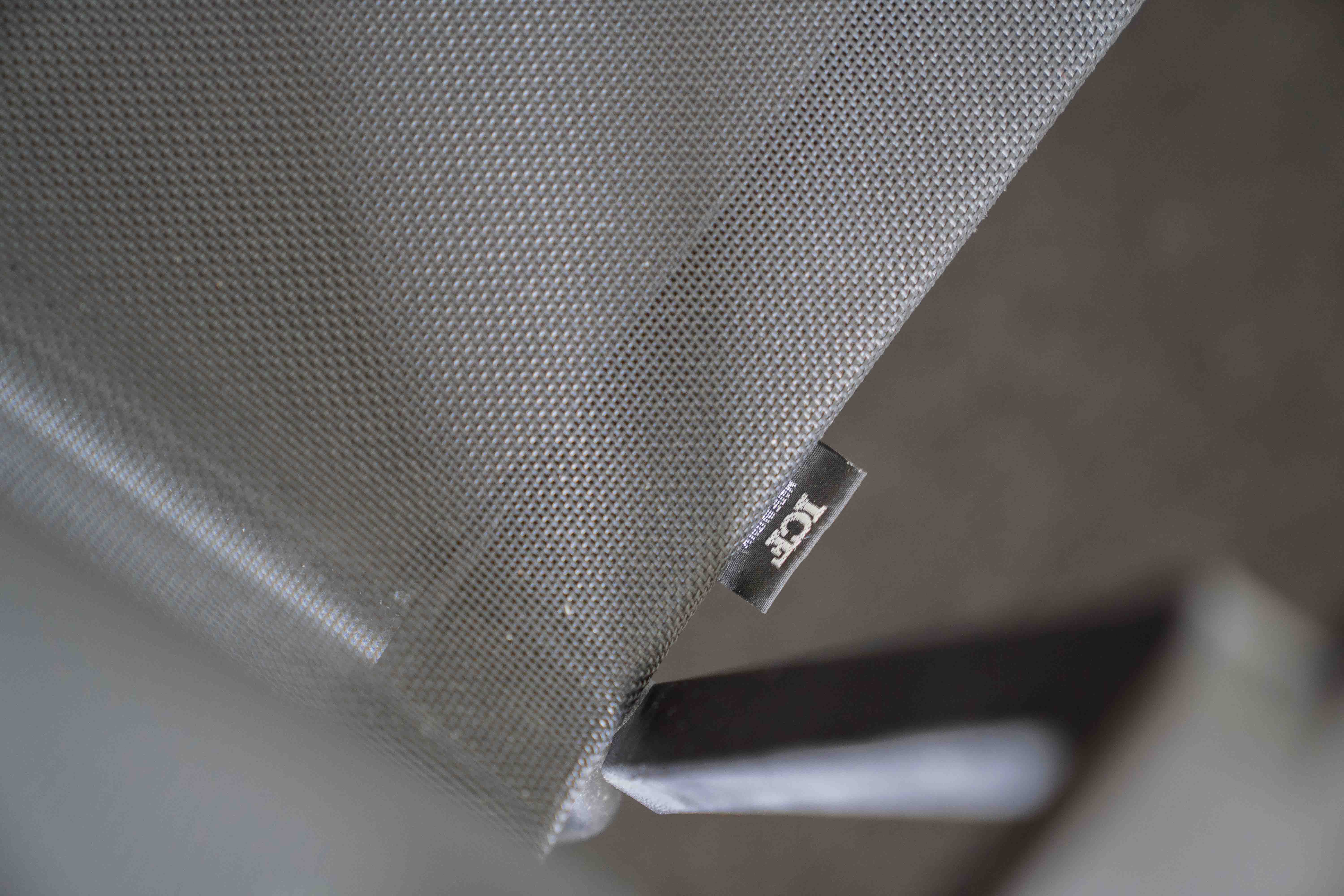 ICF Black Mesh Office Chair with armrests and black legs-5