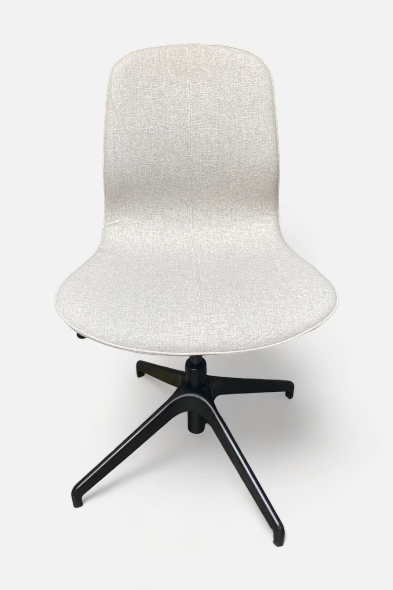 Adjustable Light Grey Meeting chair on black legs-0