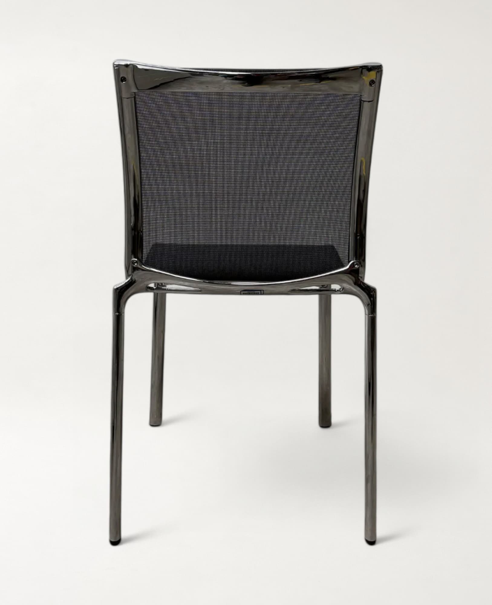 Black Mesh meeting Chair with Chrome Frame-2