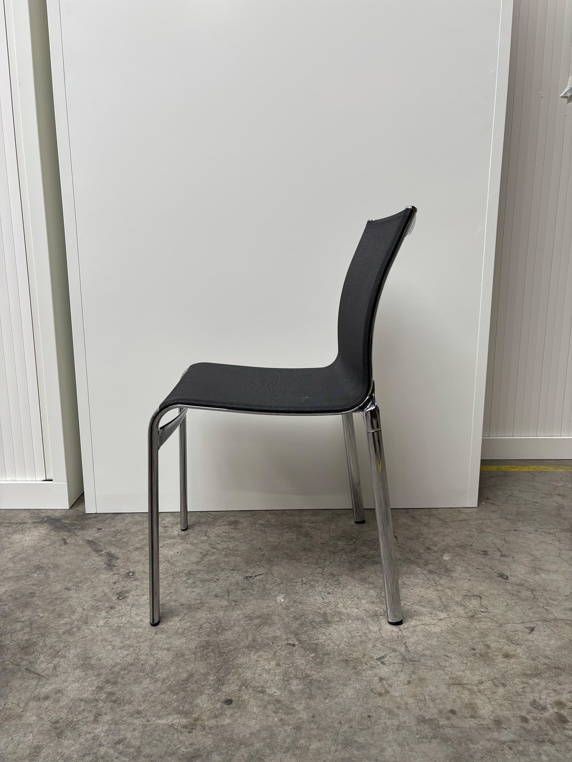Black Mesh meeting Chair with Chrome Frame-1