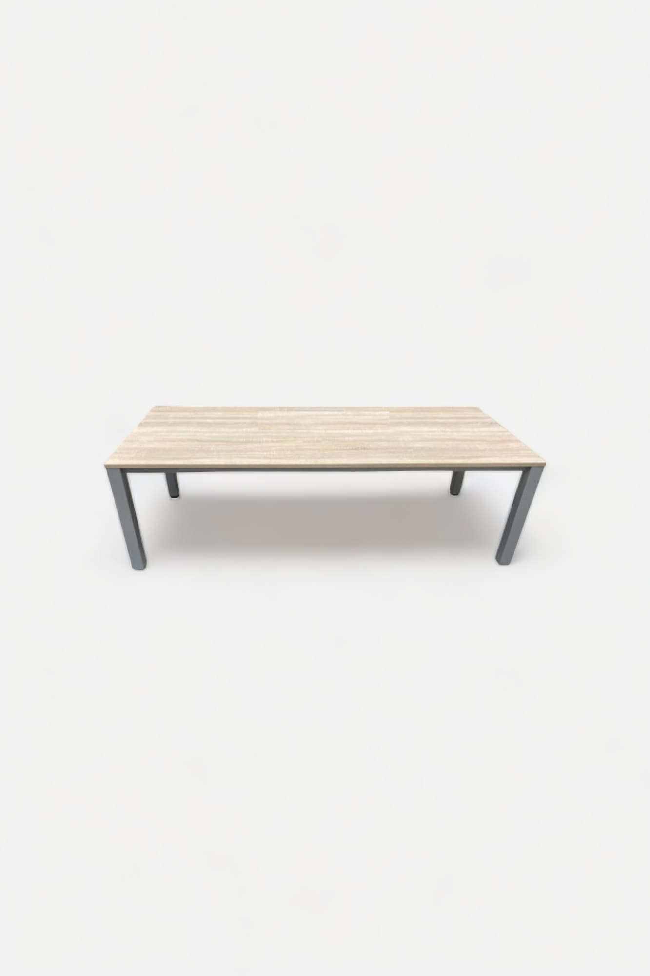 PAMI 180cm Natural Wooden Desk with grey legs-1