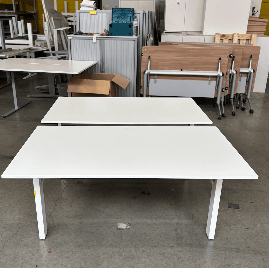 Ahrend 140cm duo desk White without separator-1