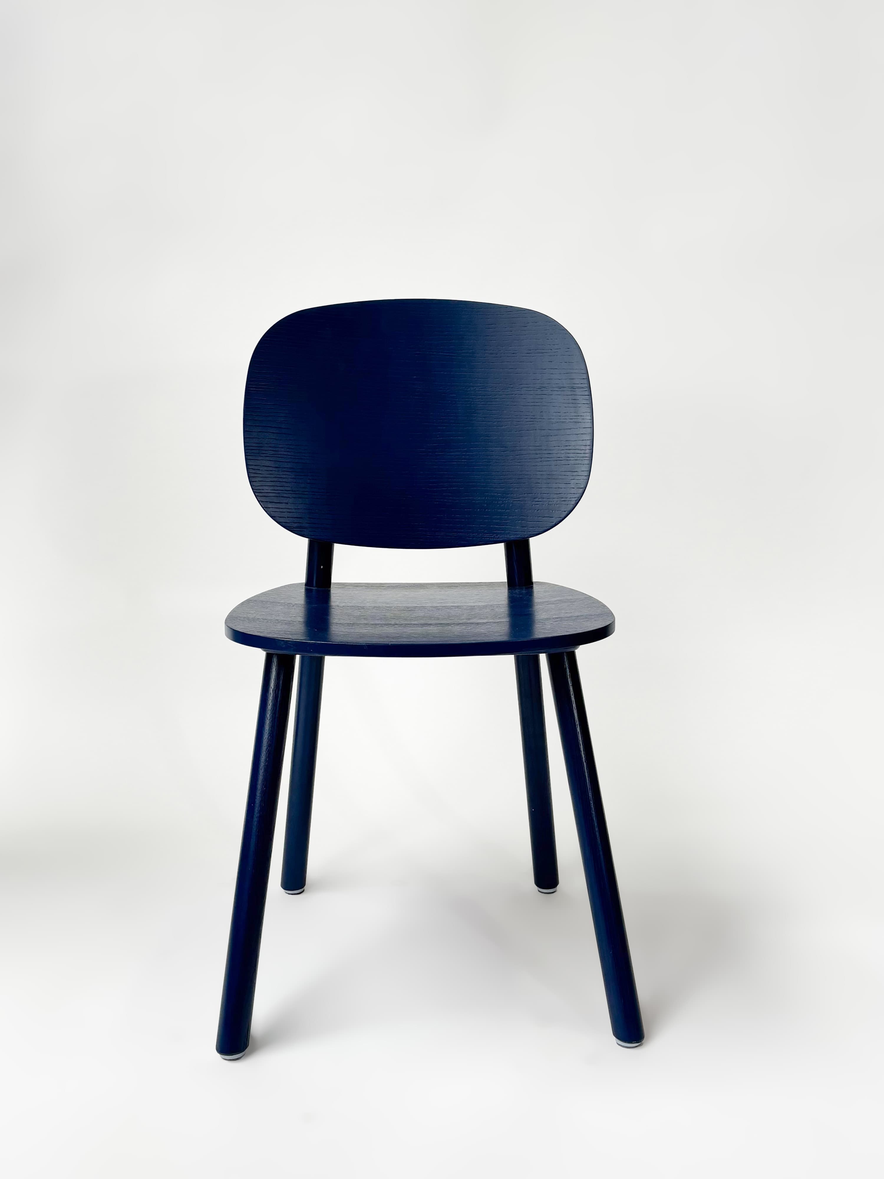 WORN : CRUSO Nordic Blue Wooden Chair-1