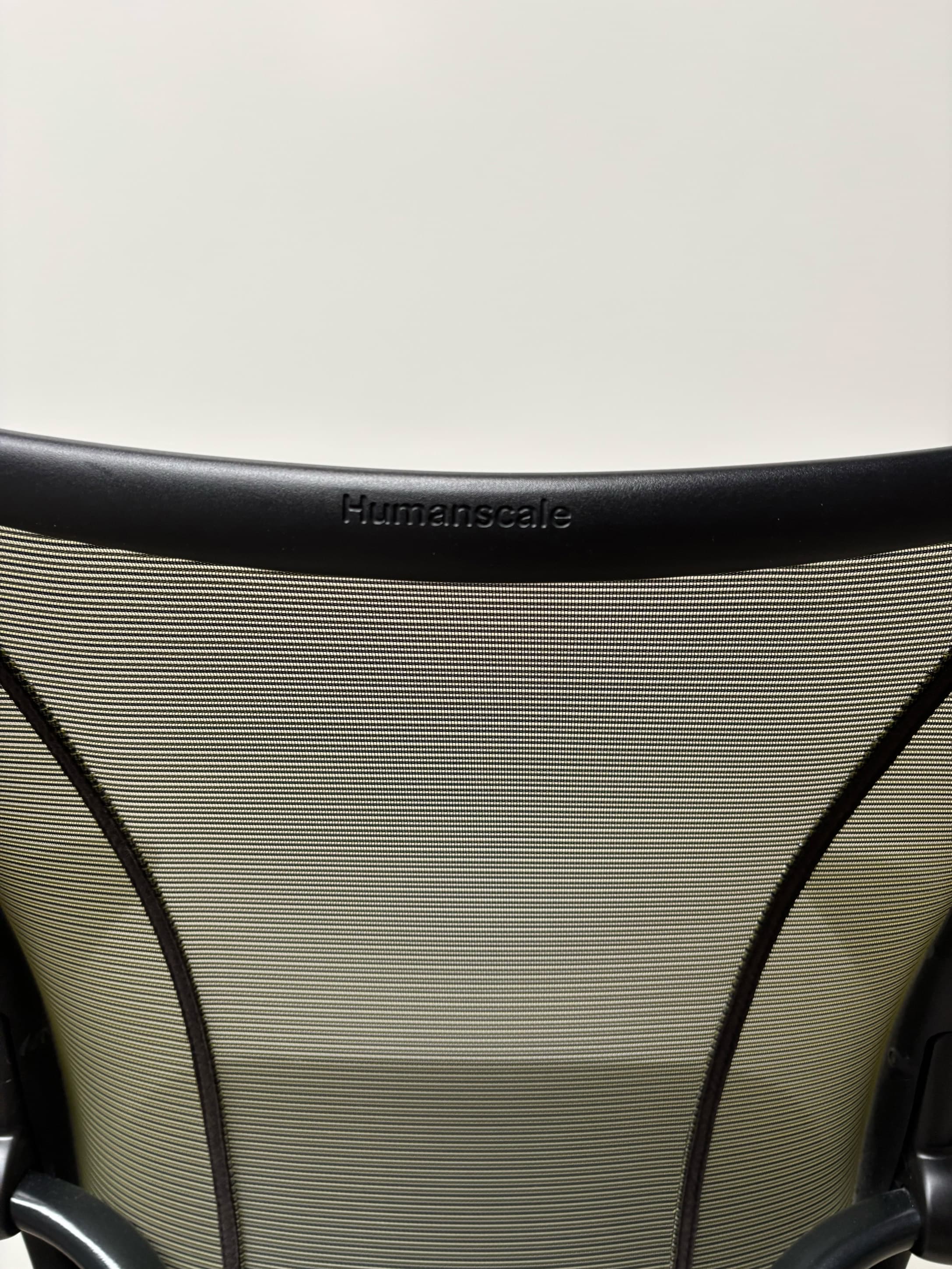 Humanscale Dark Yellow Mesh Office Chair with Adjustable Armrests-3