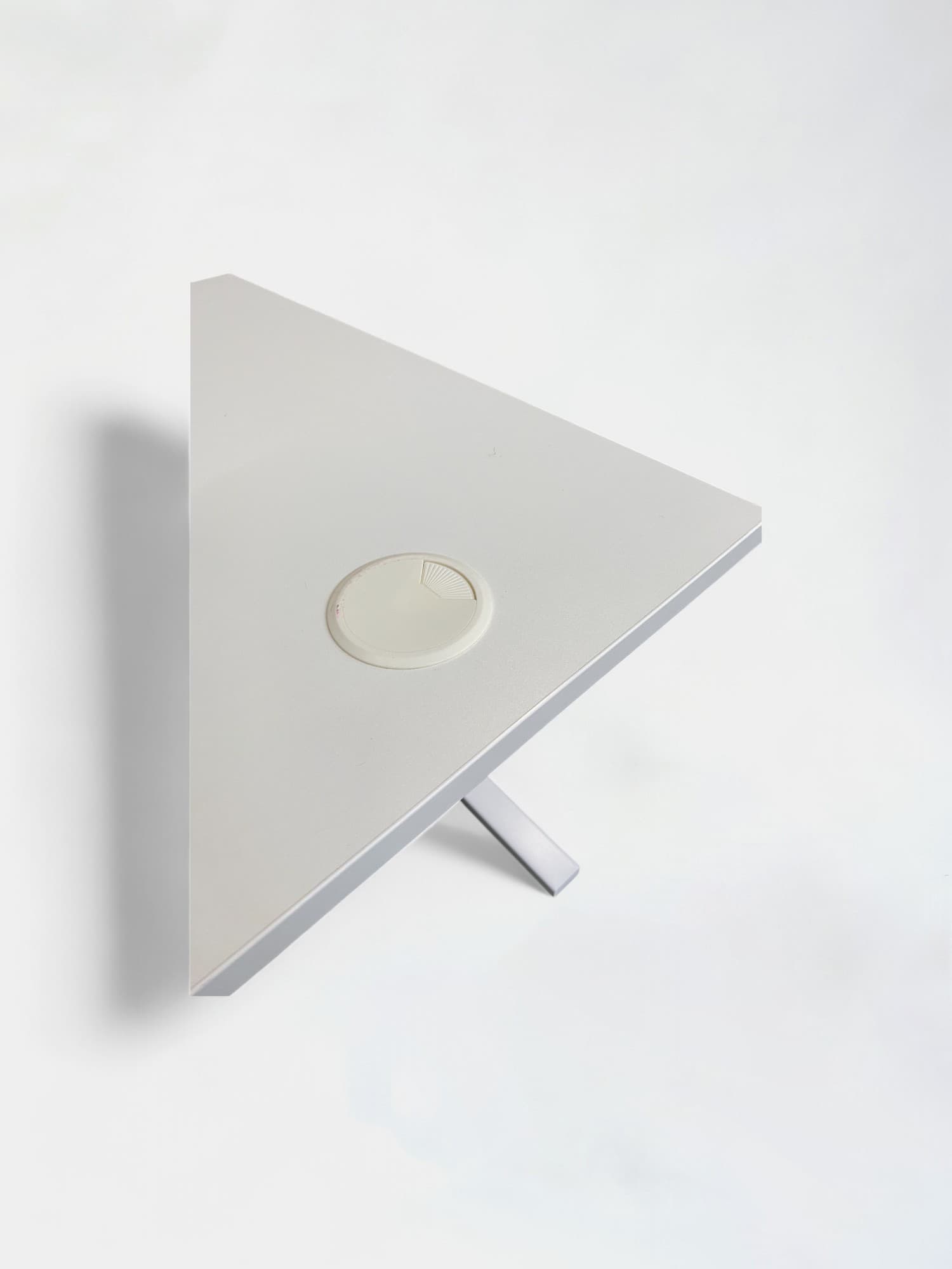 120cm White desk with adjustable size-1