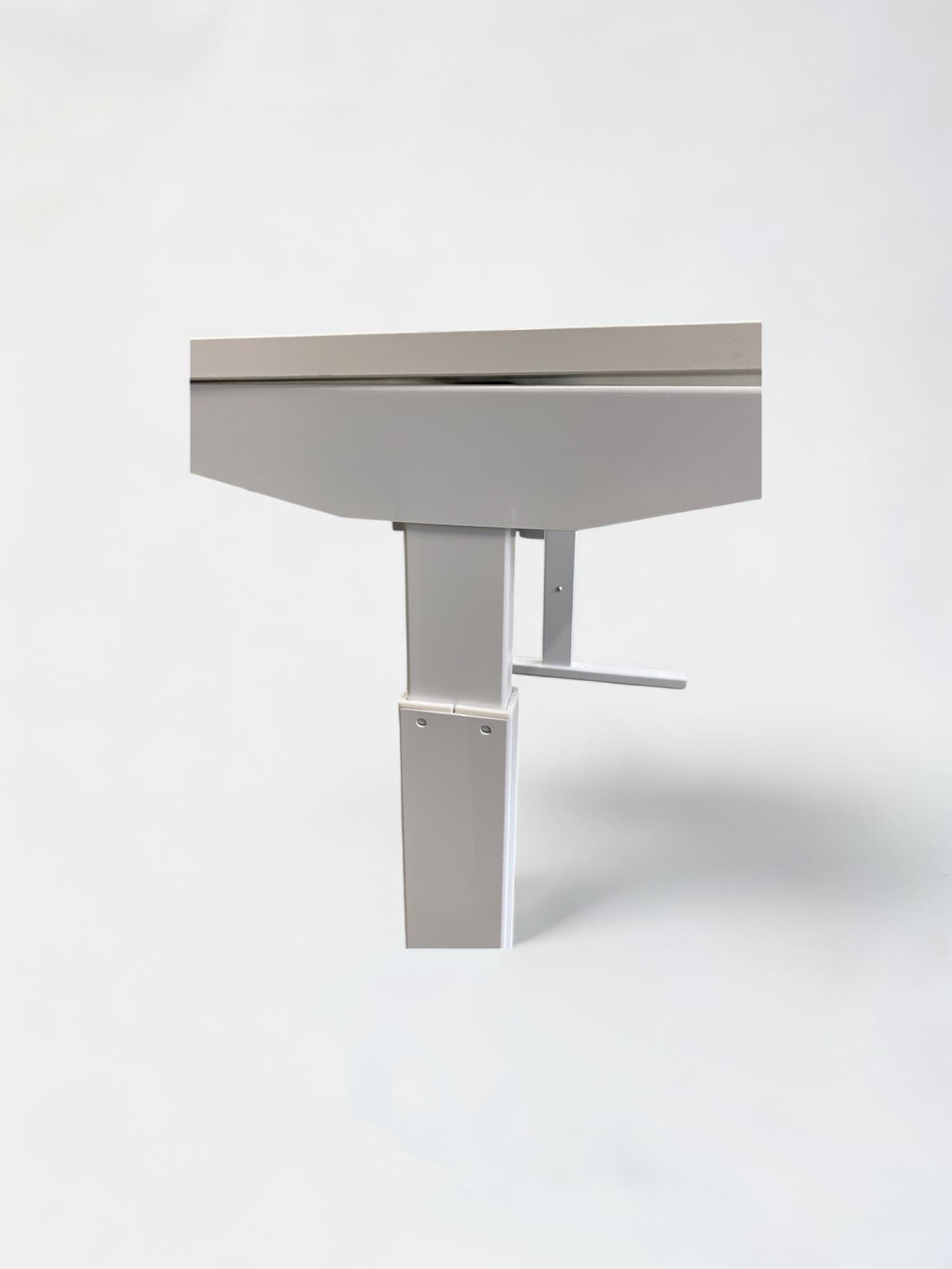 120cm White desk with adjustable size-2