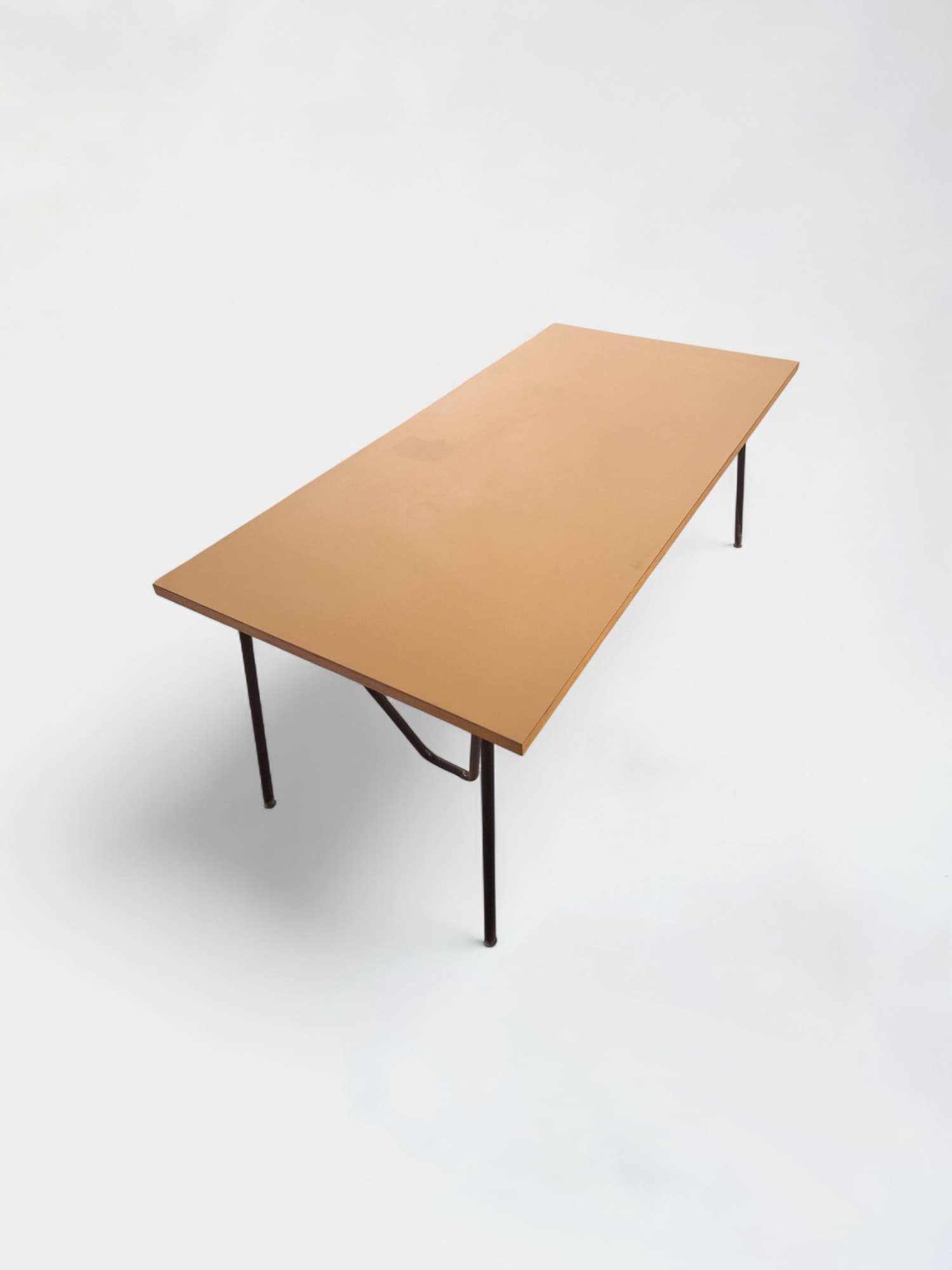 Table gris-bleu à plateau multiplex 160x80cm-1