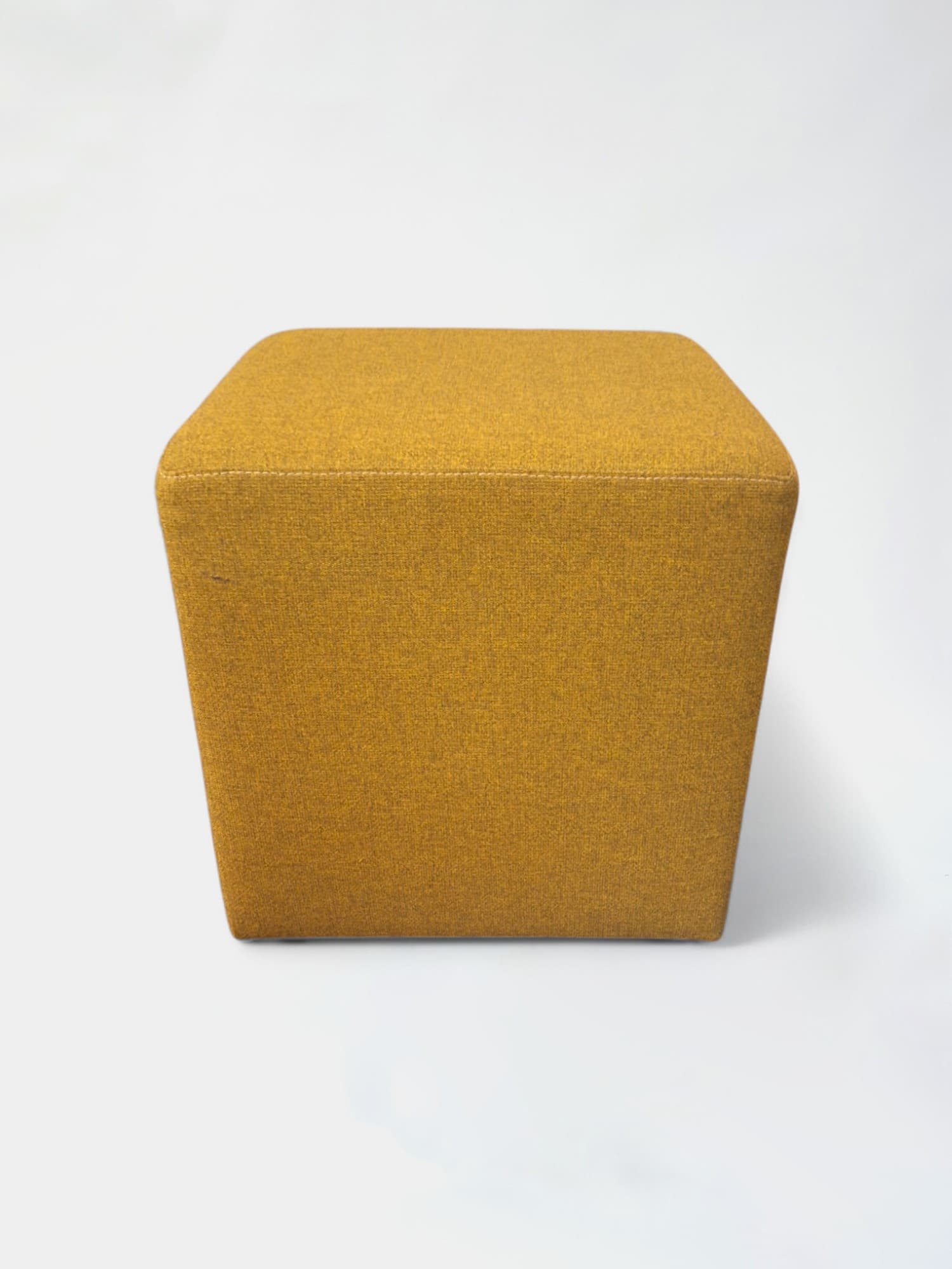 Ochre square pouf