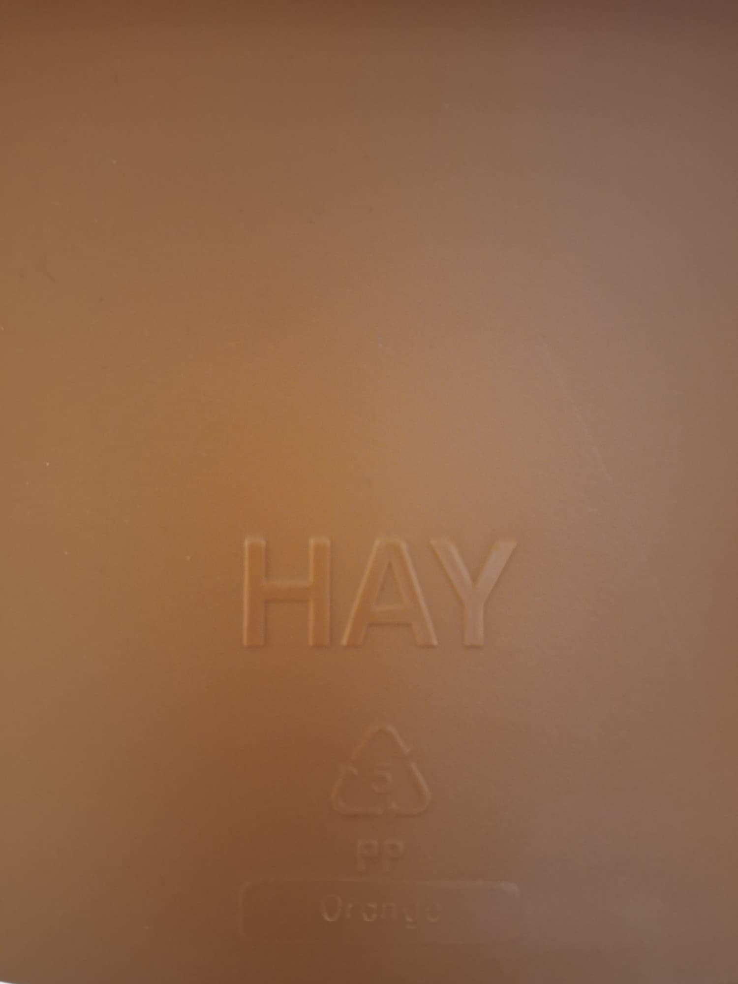 Hay orange chair AAC22 with wooden legs-5