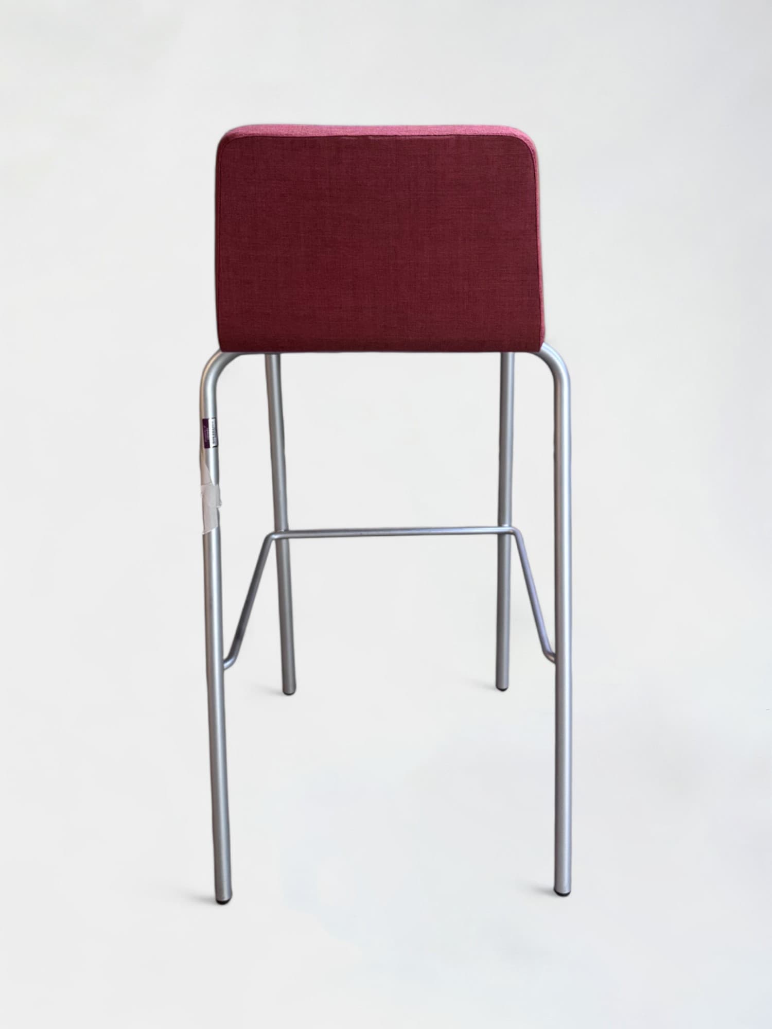 Steelcase terracotta High fabric chair with grey legs-3