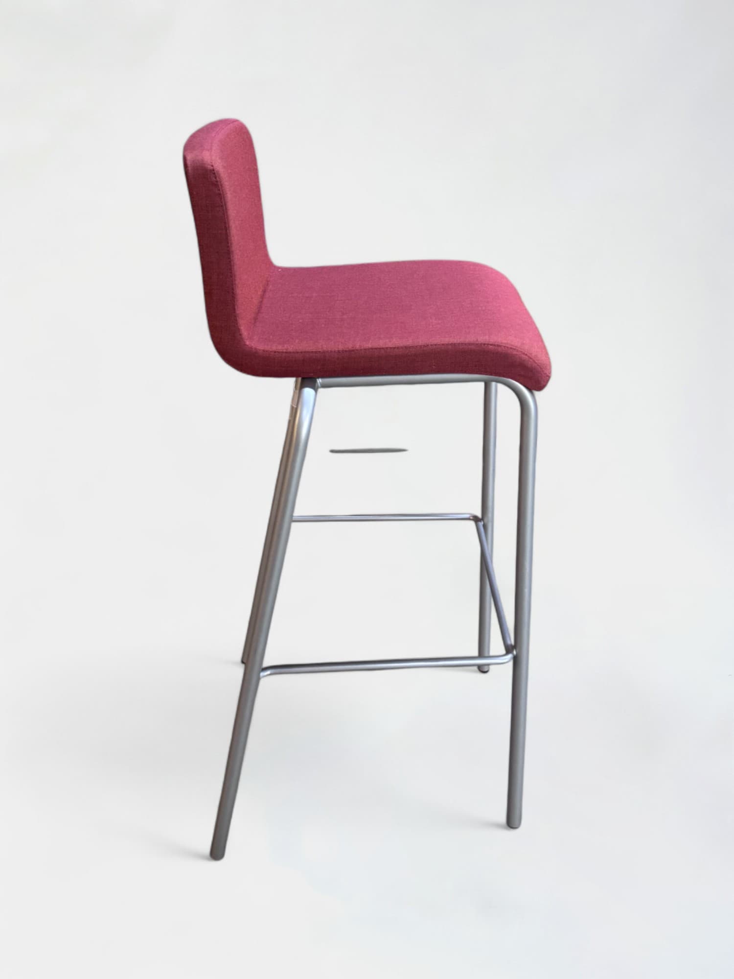 Steelcase terracotta High fabric chair with grey legs-1