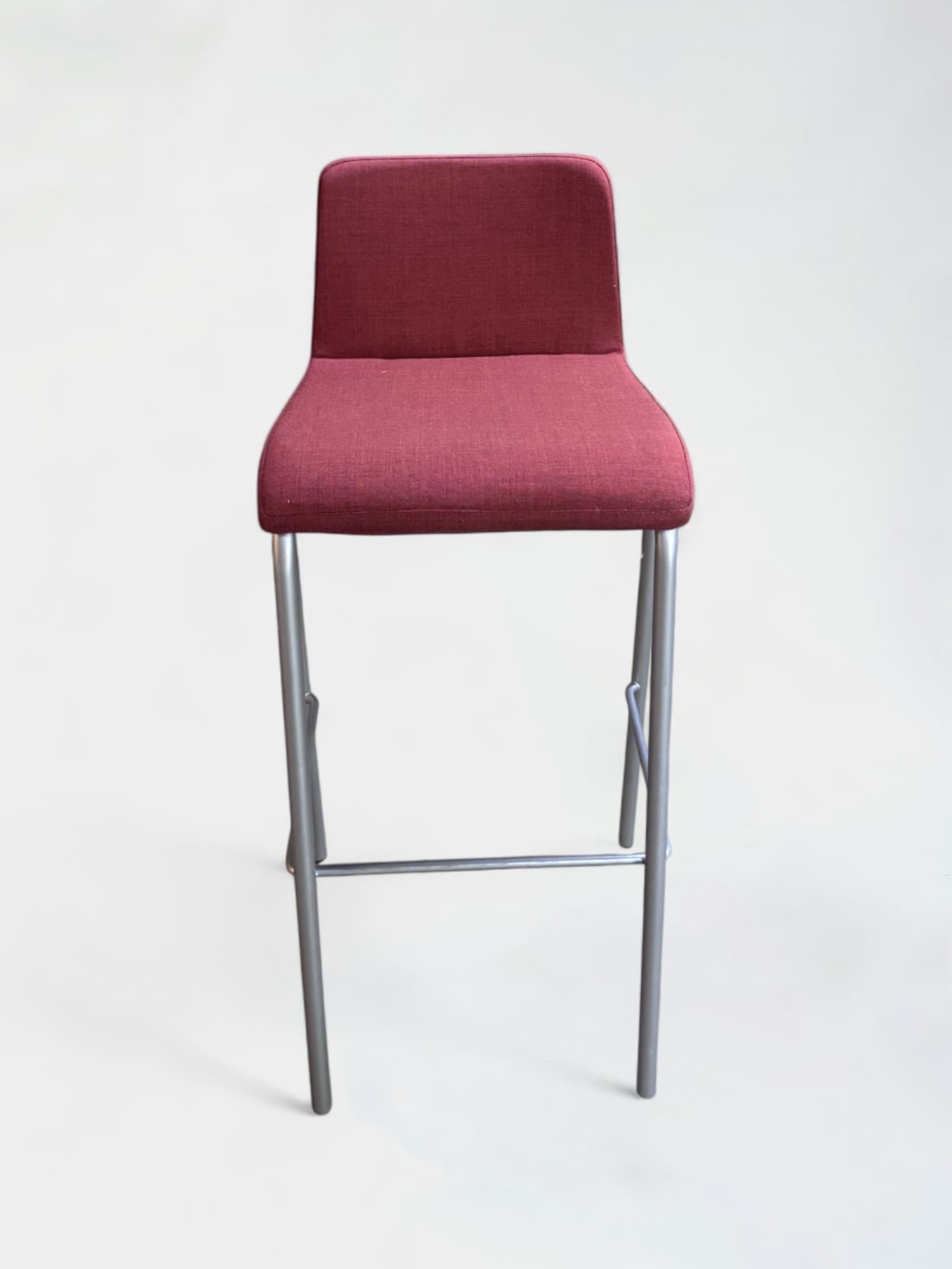 Steelcase terracotta High fabric chair with grey legs-2