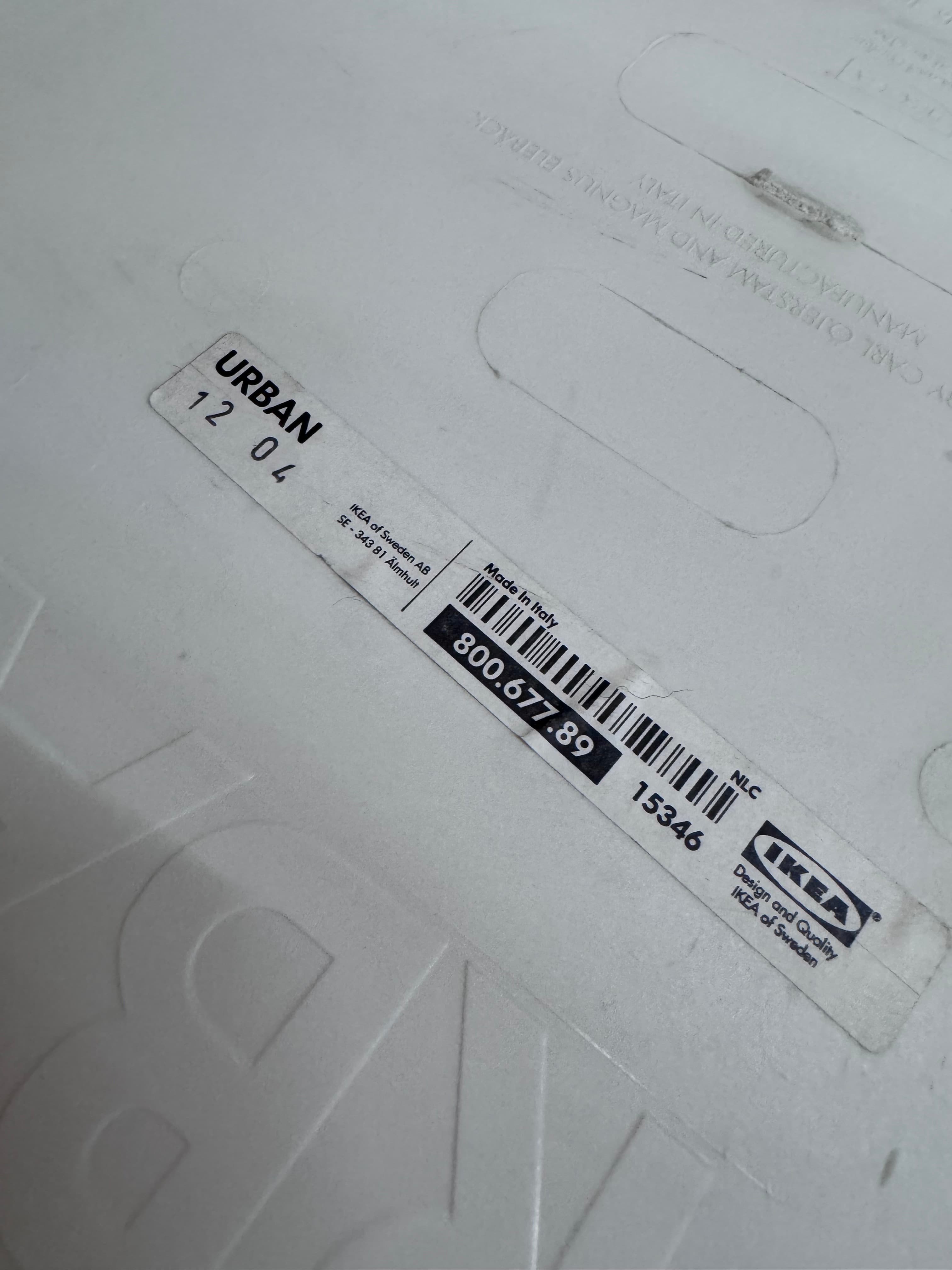 IKEA urban White Plastic Chair with Ergonomic Backrest and Integrated Handle-4