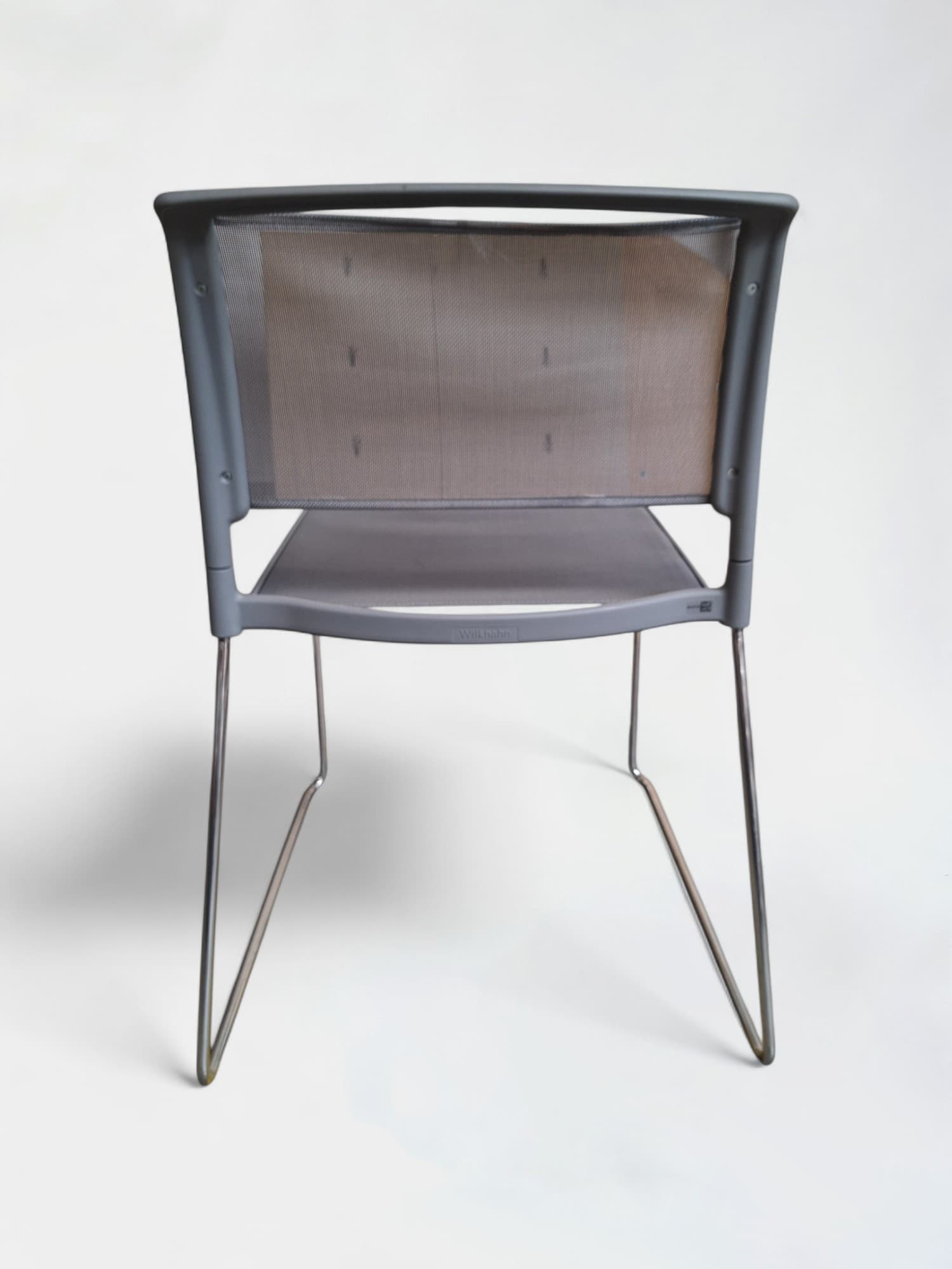 Wilkhahn grey mesh stackable Meeting chair-3
