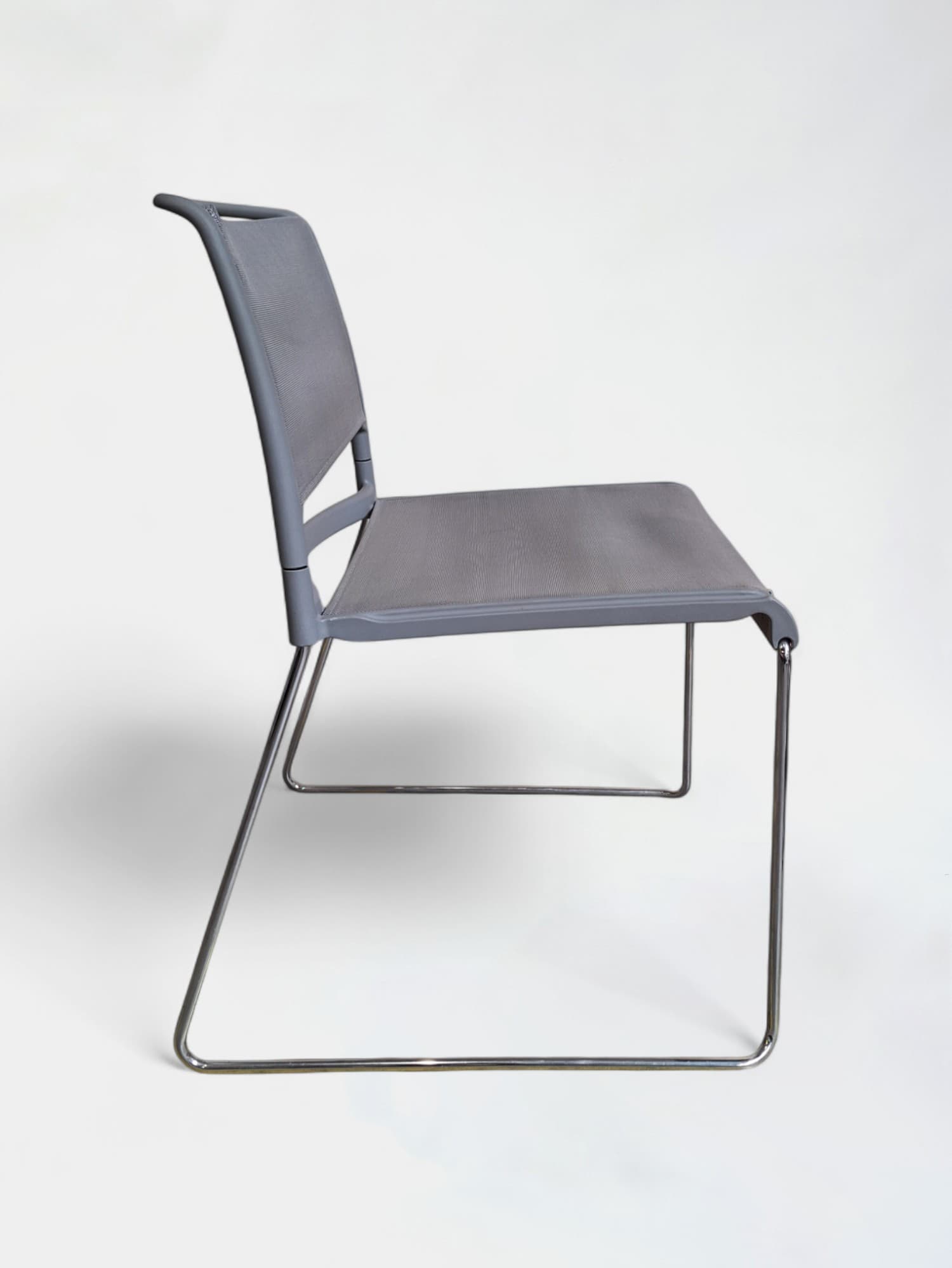 Wilkhahn grey mesh stackable Meeting chair-2