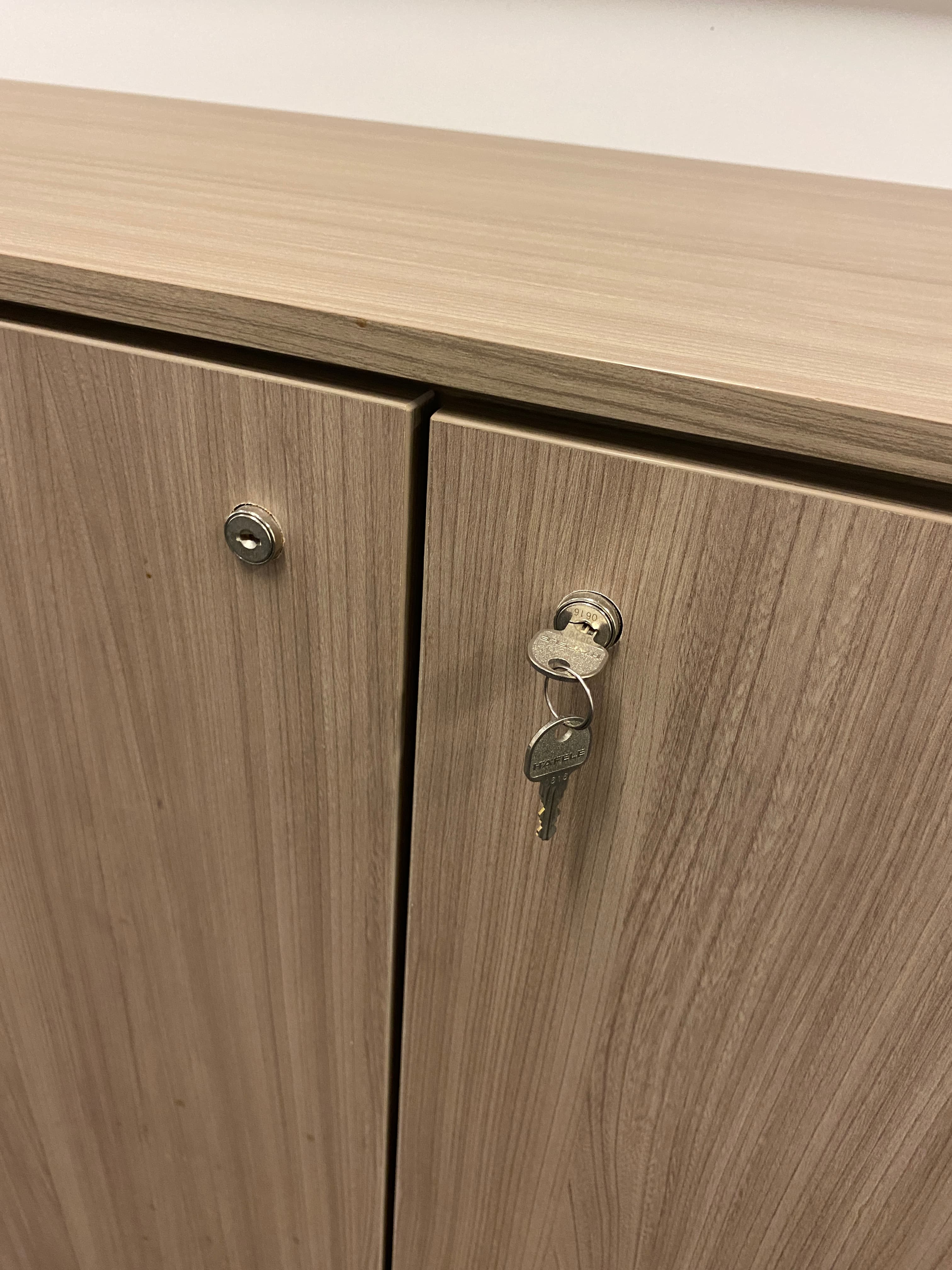 4 doors Wood storage with keys-2