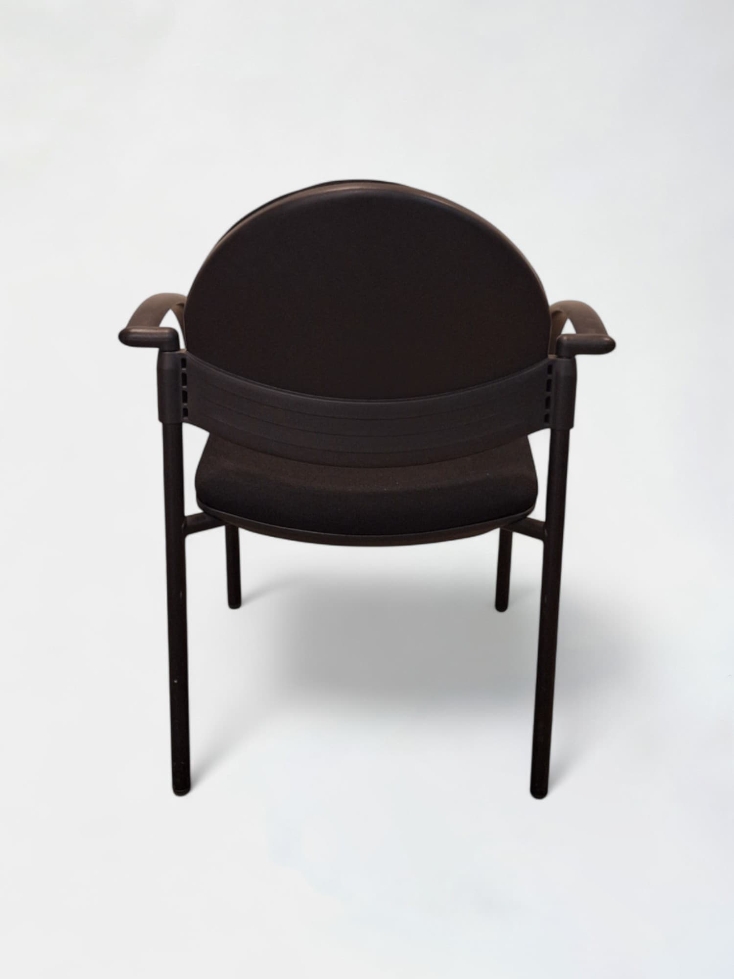 Black fabric chair with rounded top-2