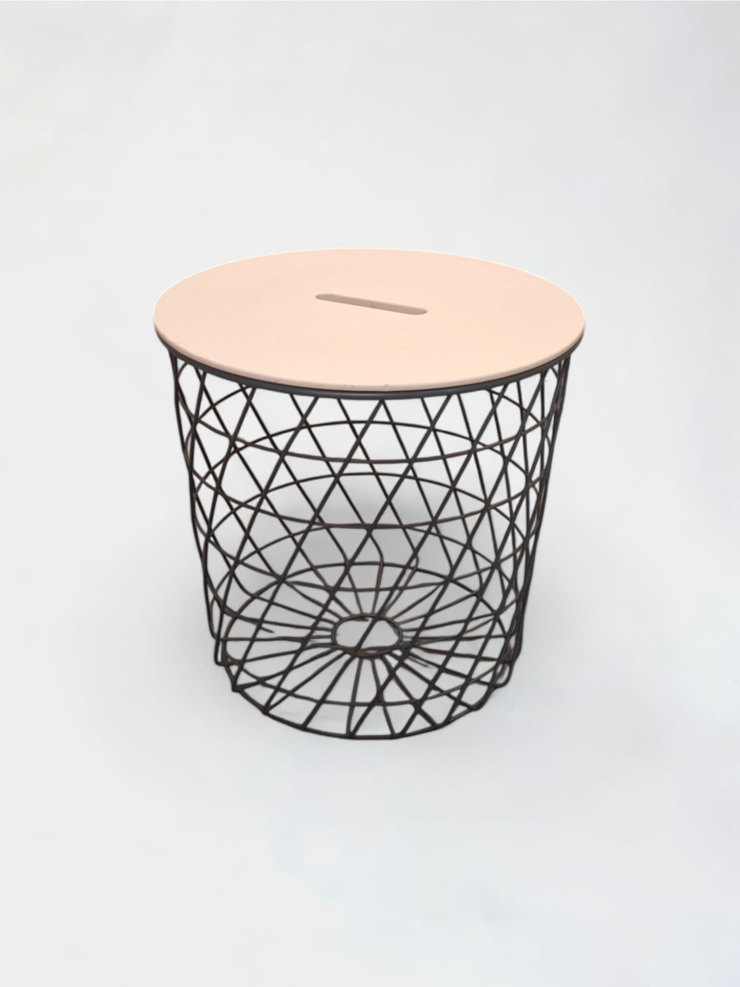 Table basse de rangement Ikea blanc et gris bleu-0