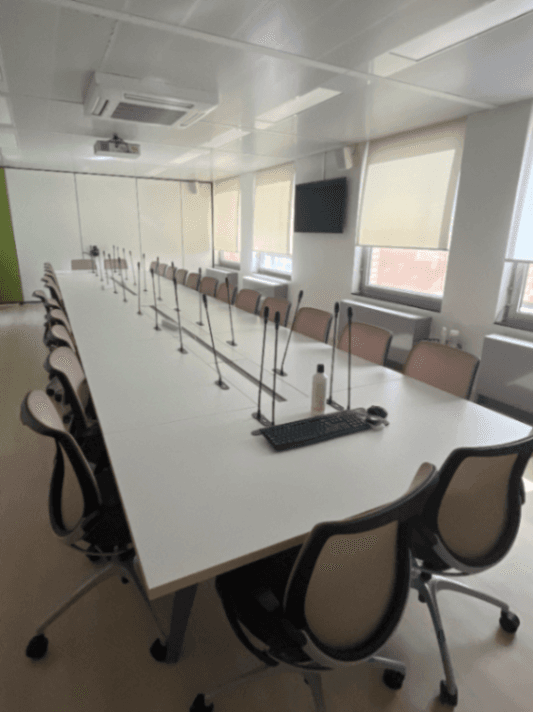 White meeting table
