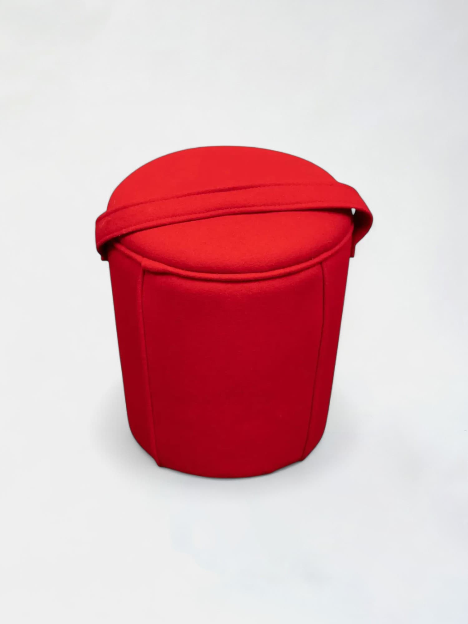 Satelliet flash rode ronde poef met riem