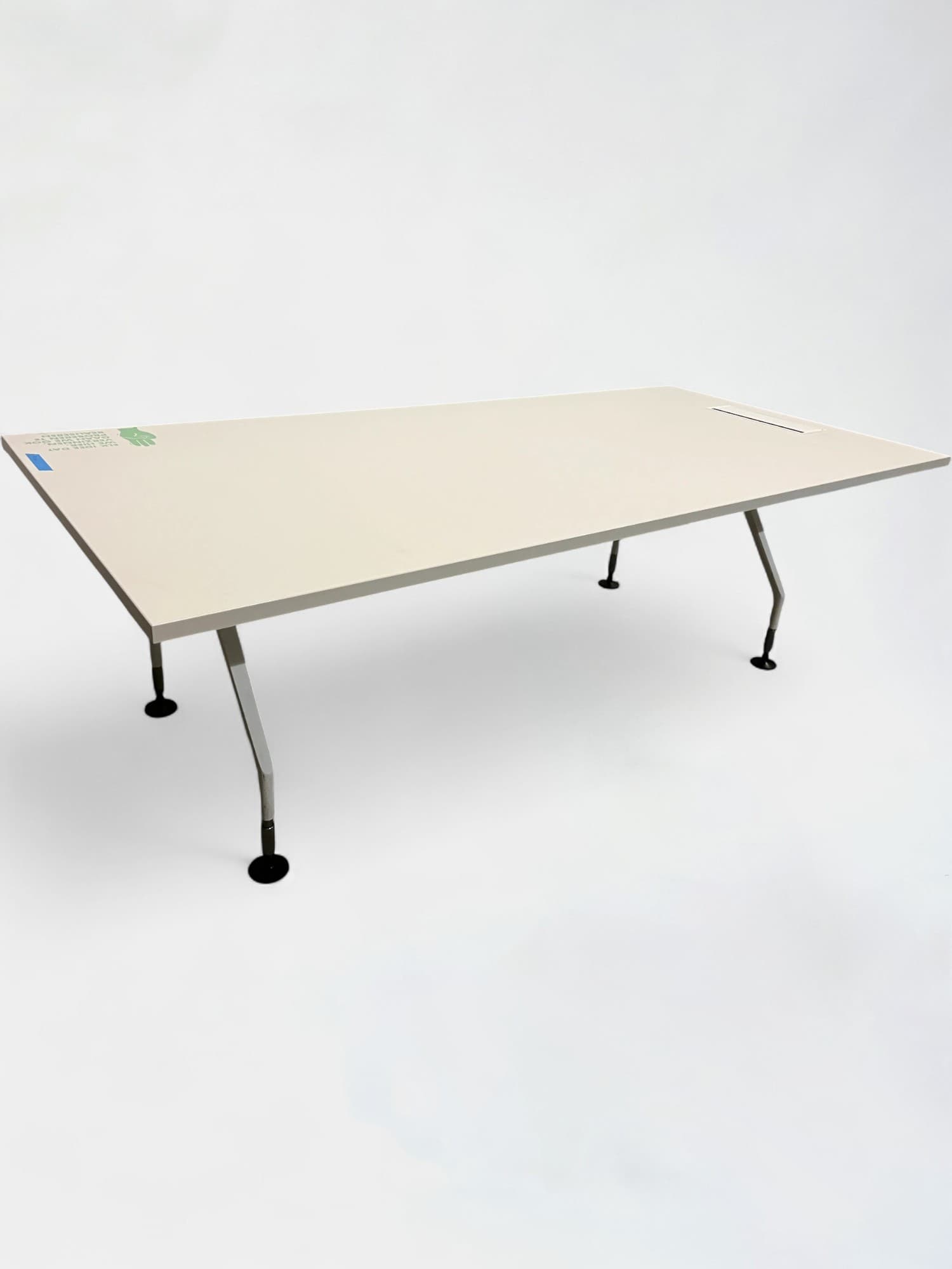 Vitra white meeting table with one top access-1
