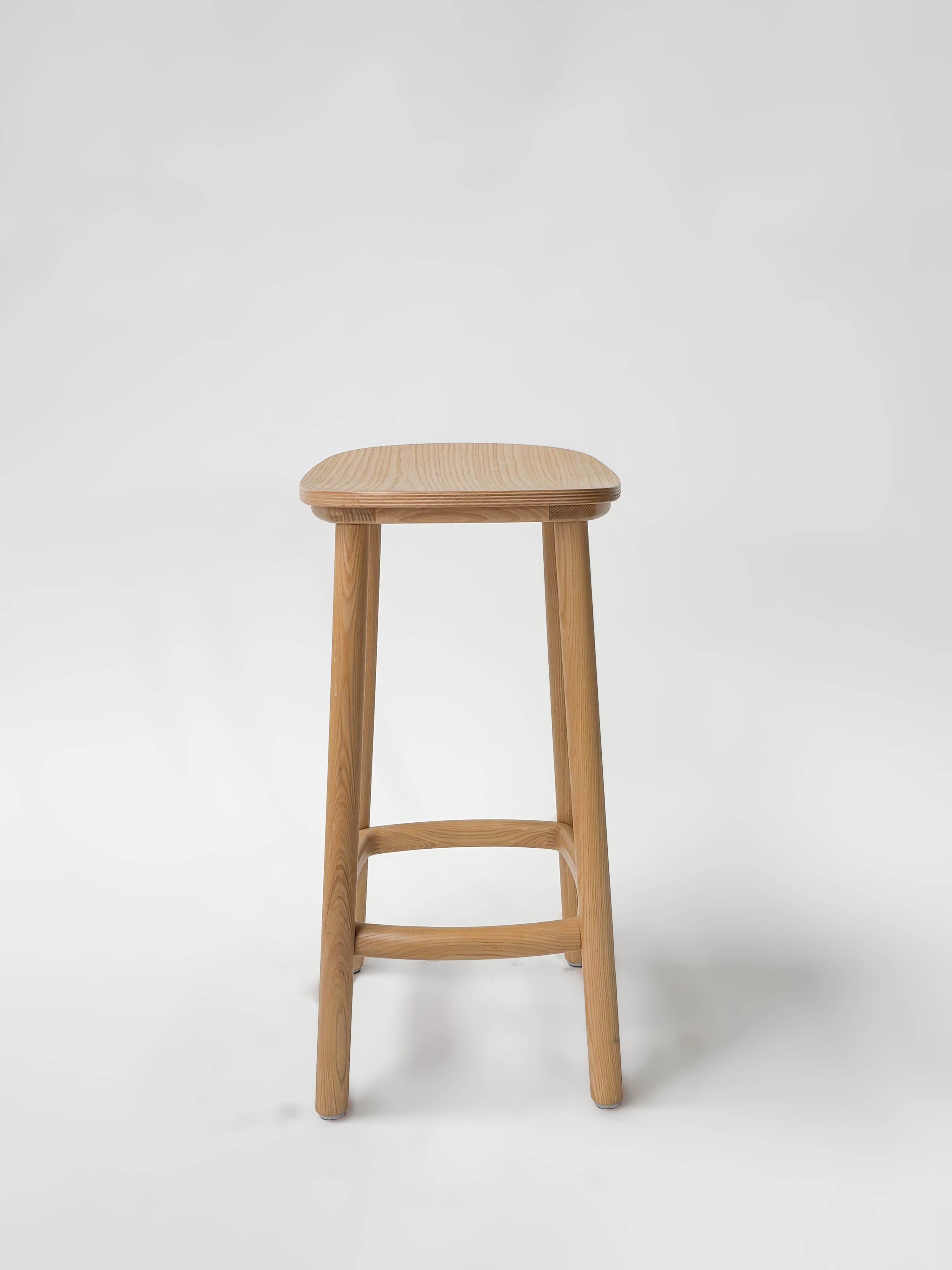 CRUSO Natural Oak Stool - 65cm-2