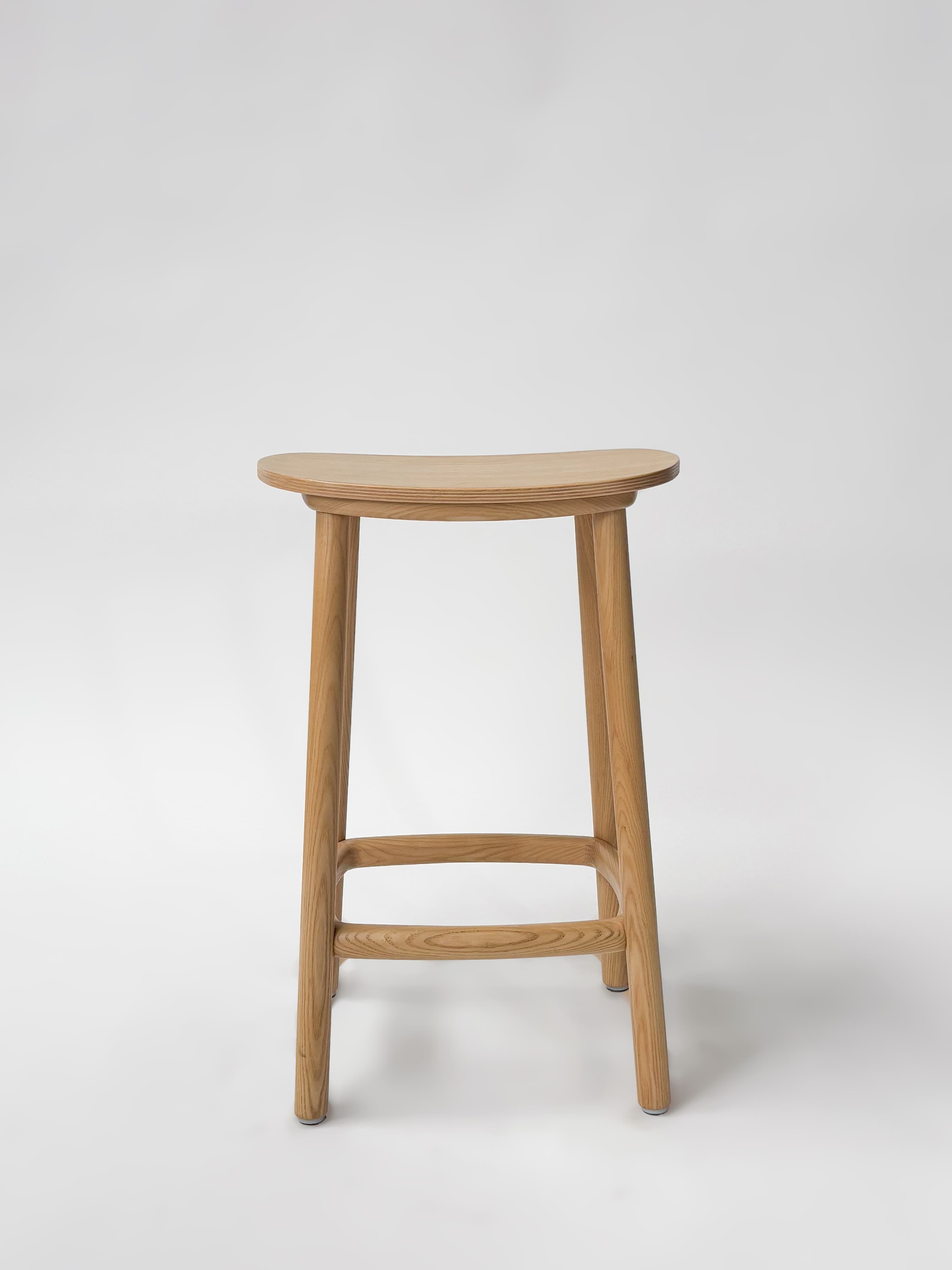 CRUSO Natural Oak Stool - 65cm-0