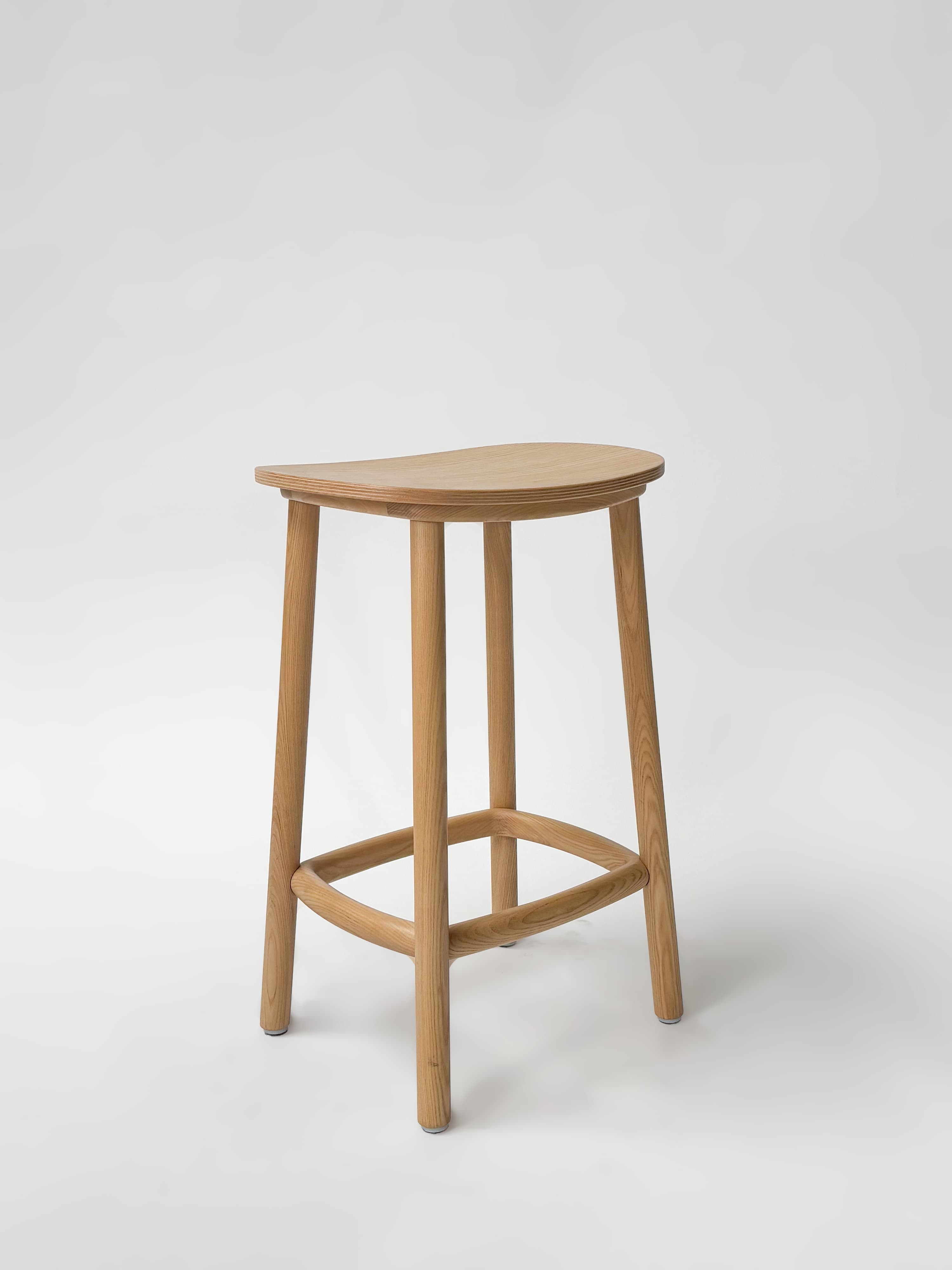 CRUSO Natural Oak Stool - 65cm-1