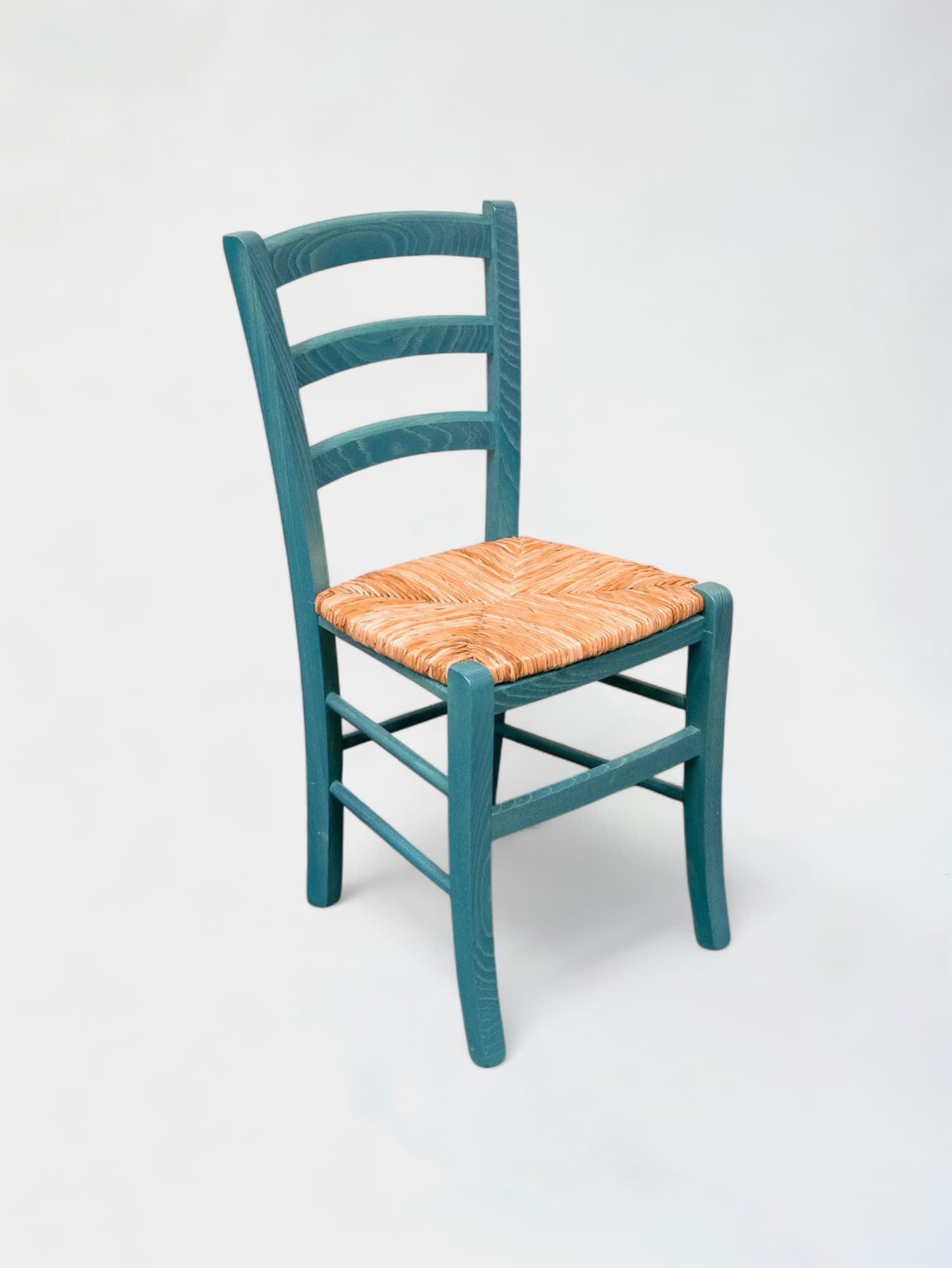 Groen en rieten stoel-0