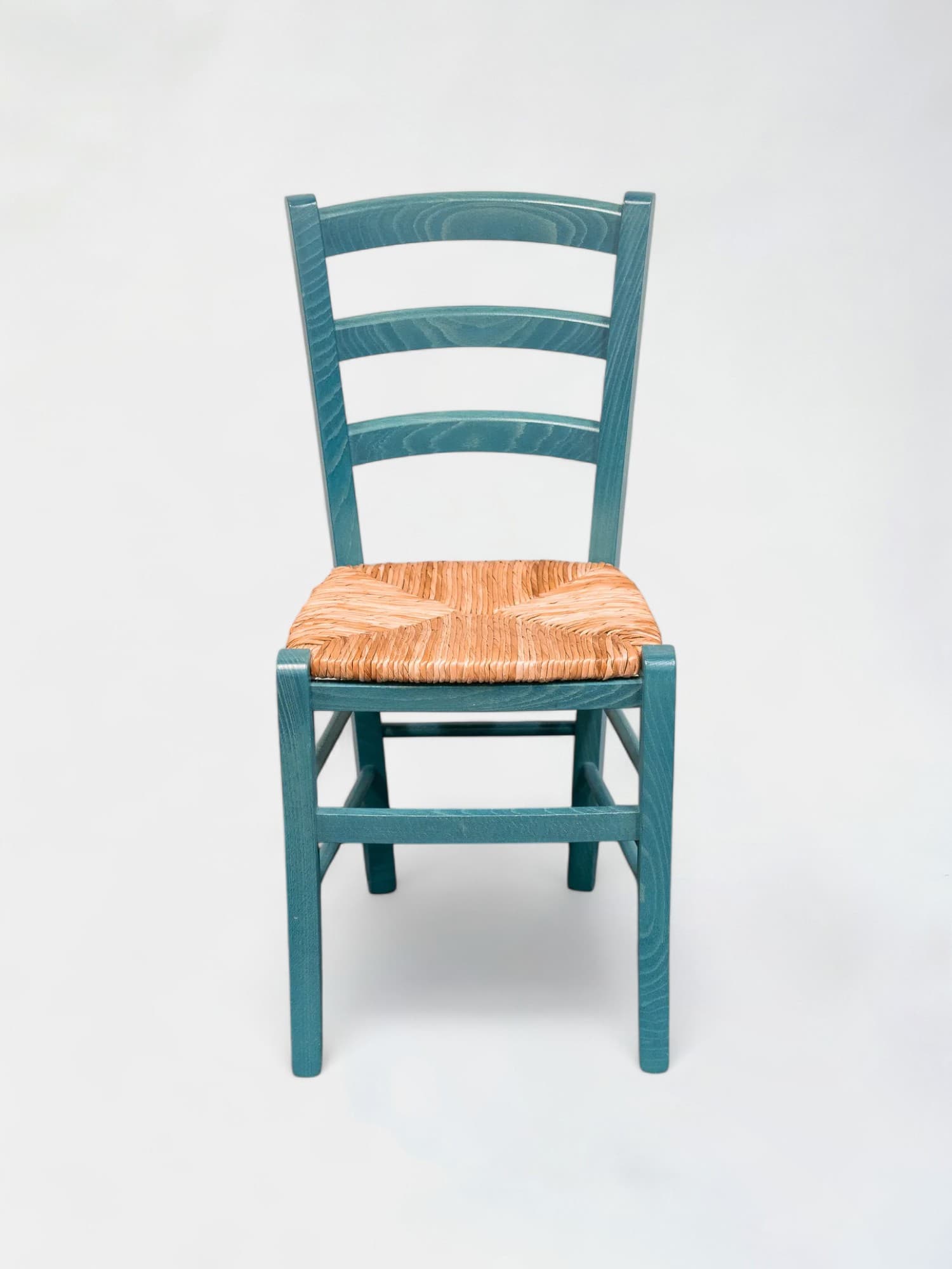 Groen en rieten stoel-1