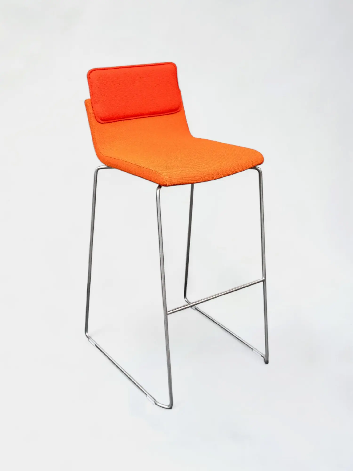 Gispen orange fabric high stool