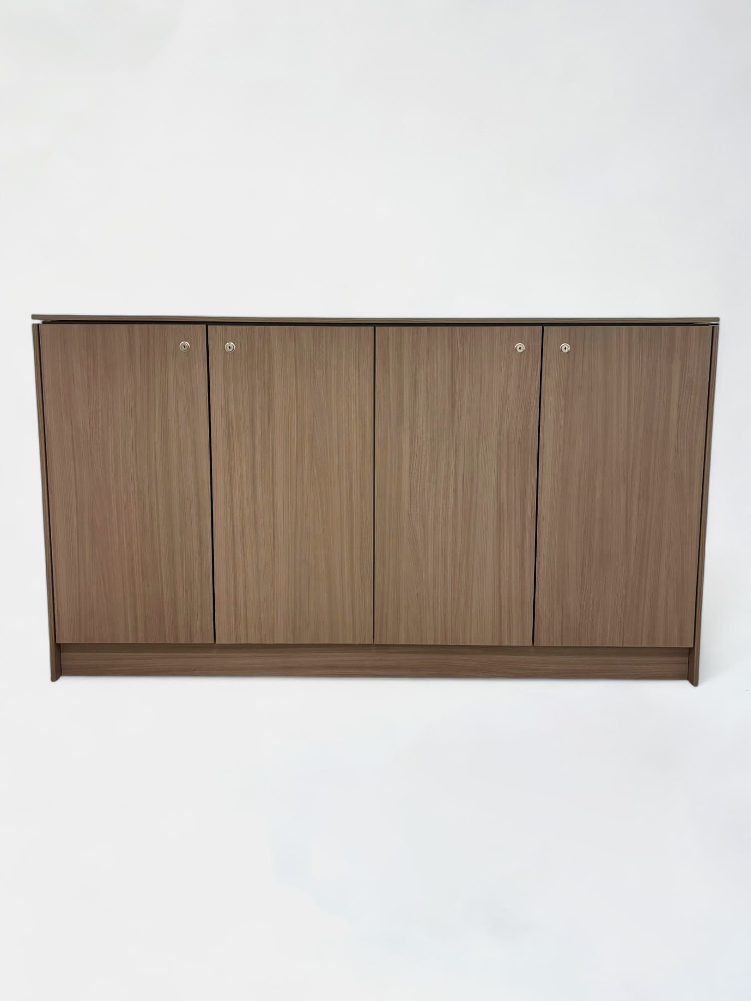 4 doors Wood storage with keys-0