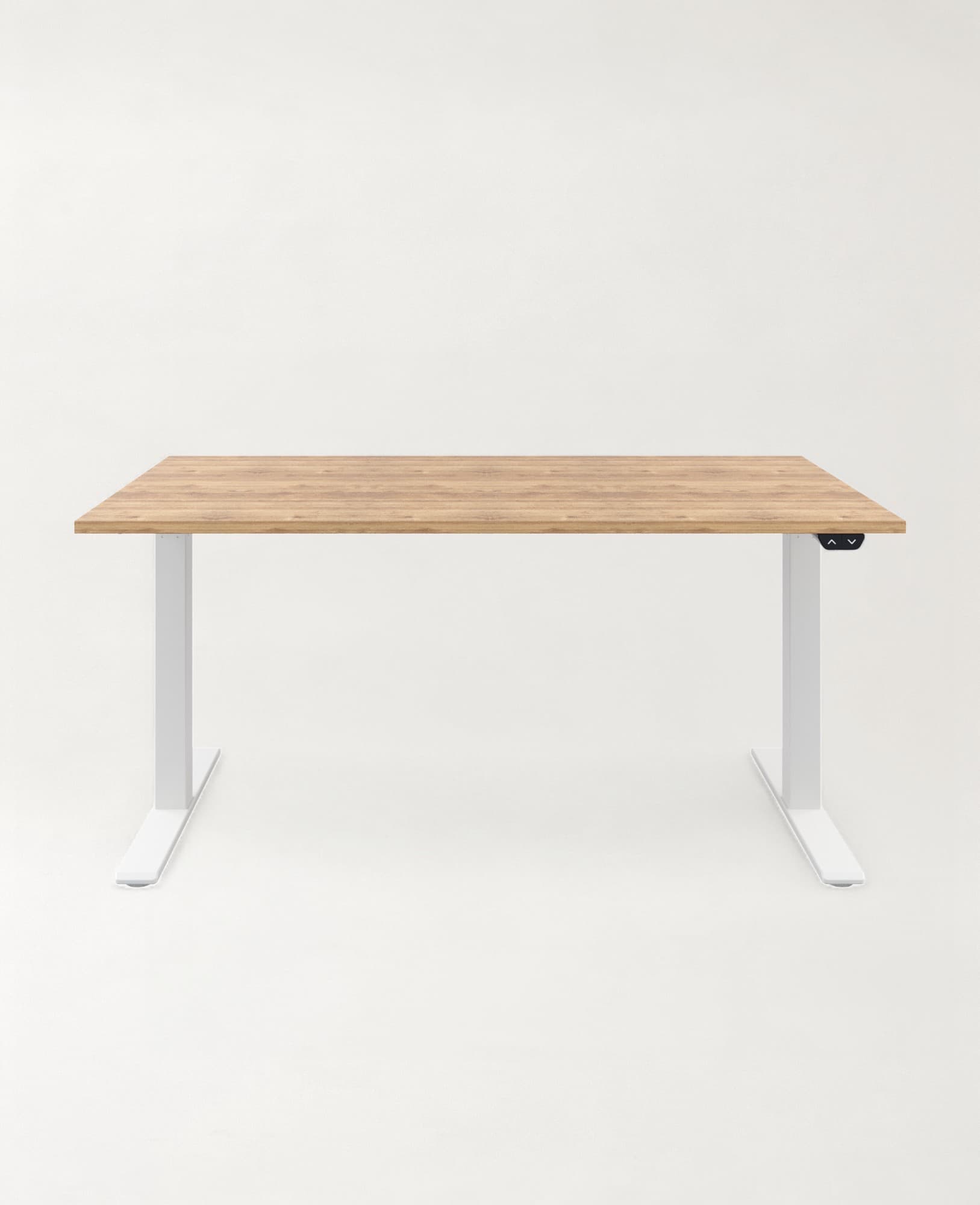 Bureau électrique en bois 160x80 avec pieds blancs-0