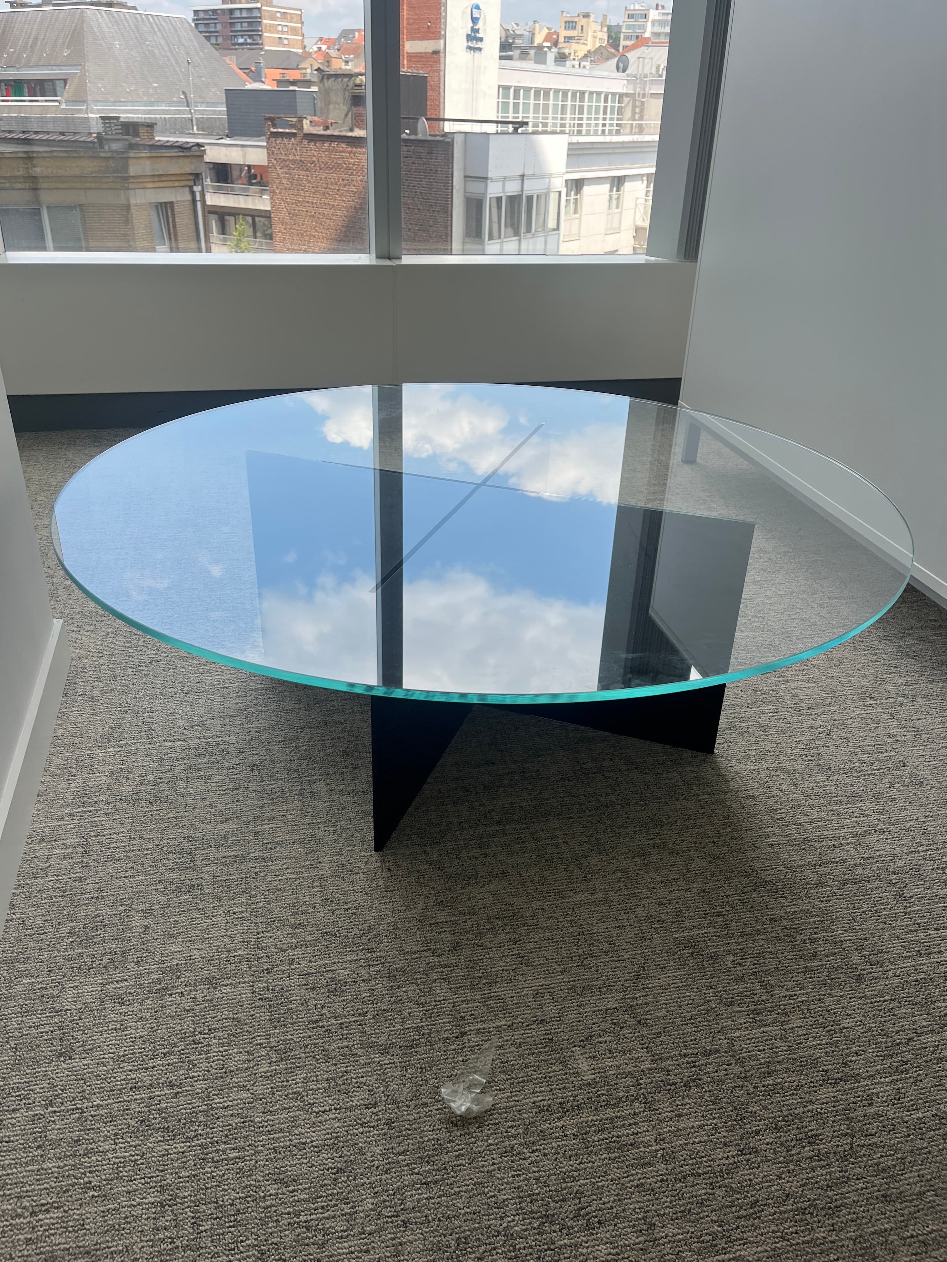 Round Glass Coffee Table-1