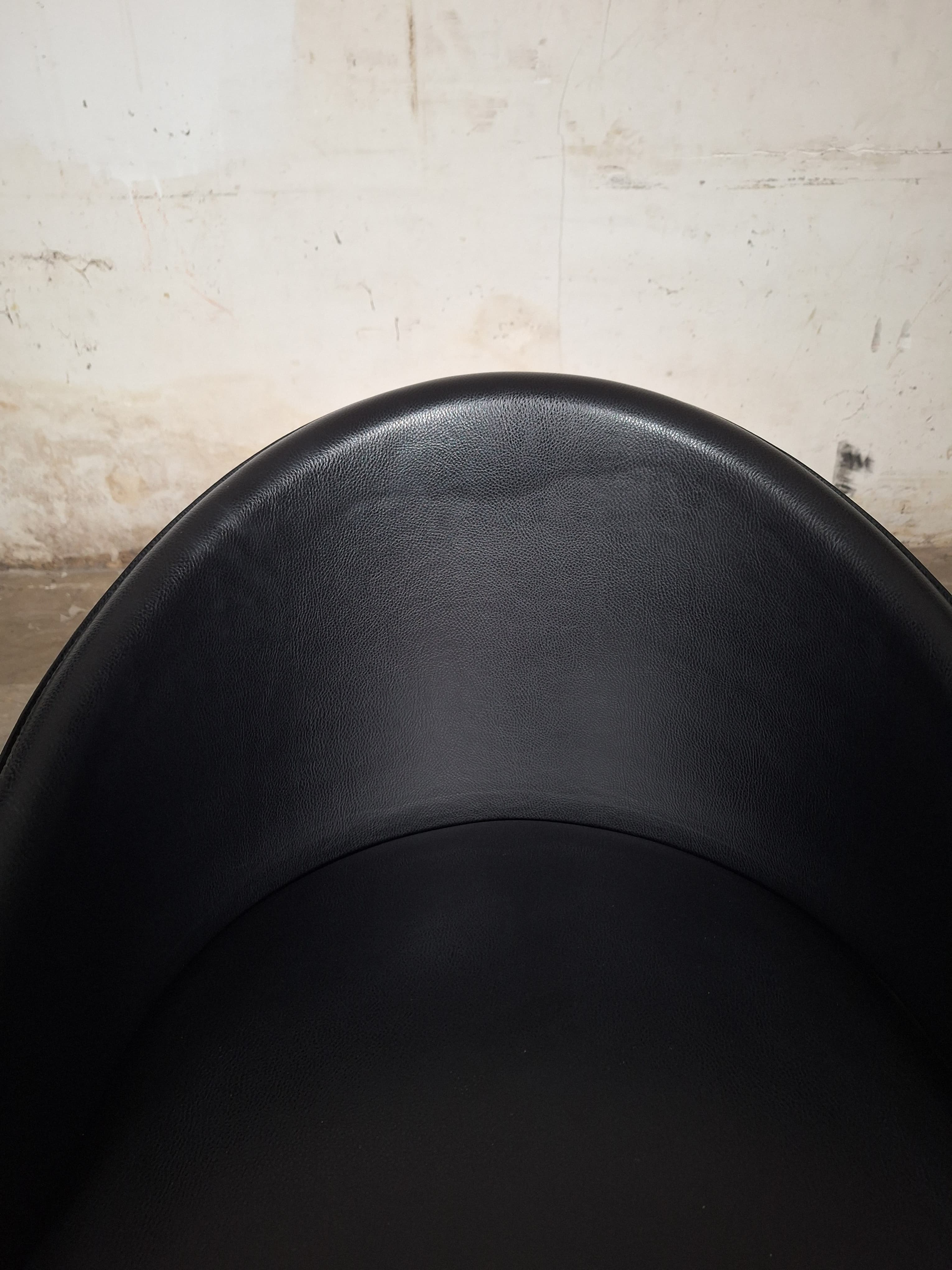 Kastel Kameo Black Leather Accent Chair with Chrome Legs-5