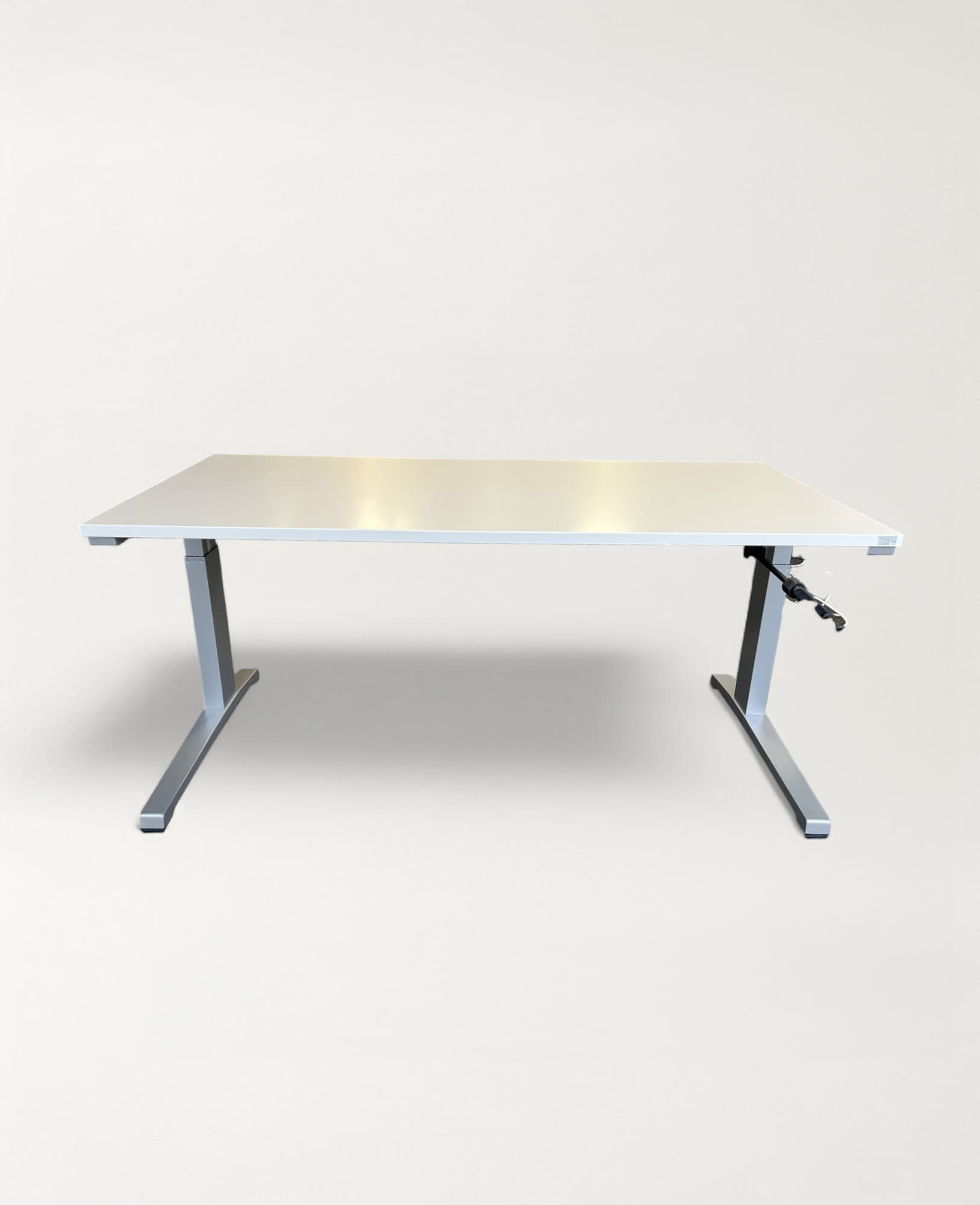 Steelcase white desk with adjustable height-0