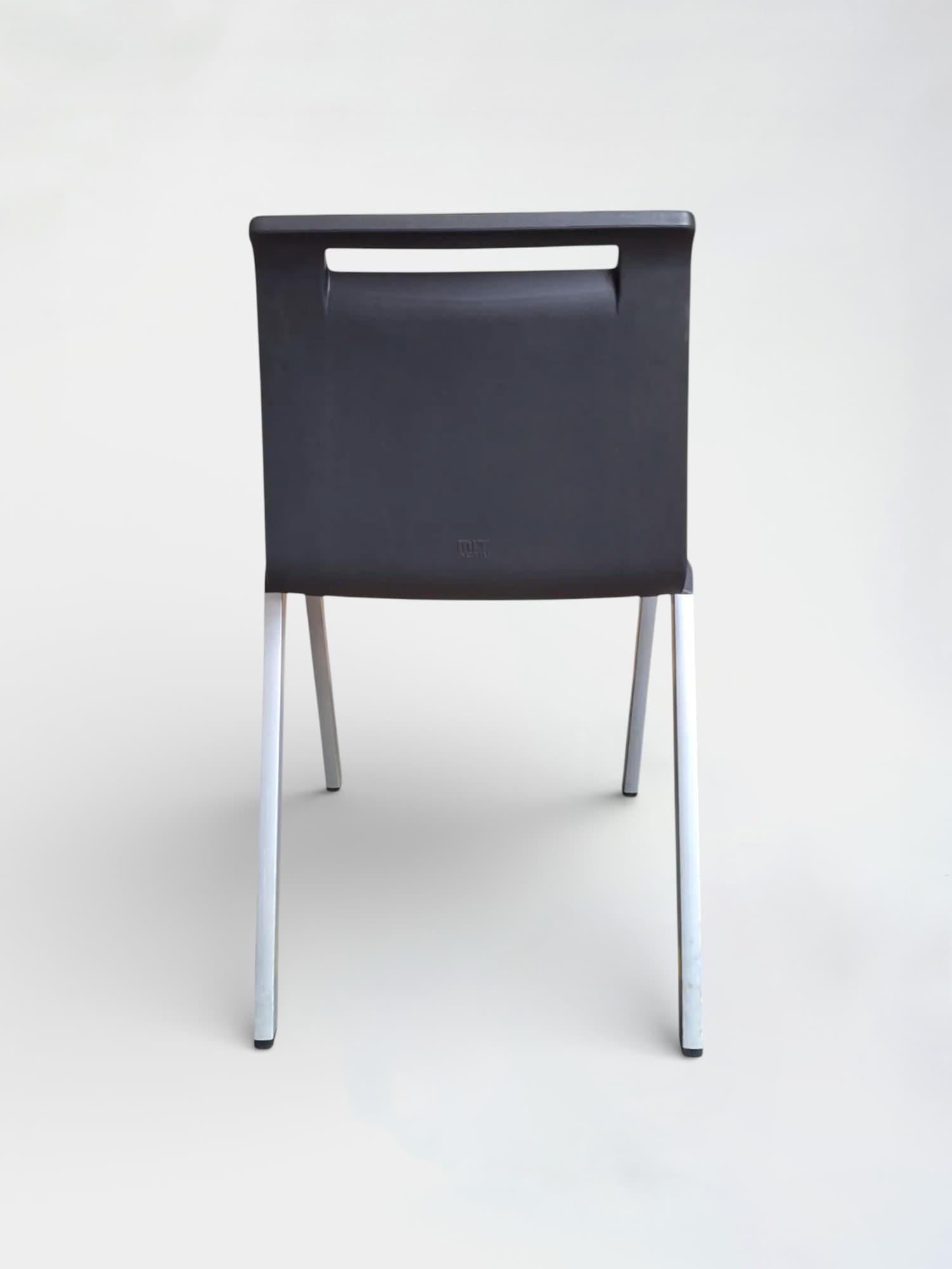 MIT Actiu dark grey plastic meeting chair without armrests-3