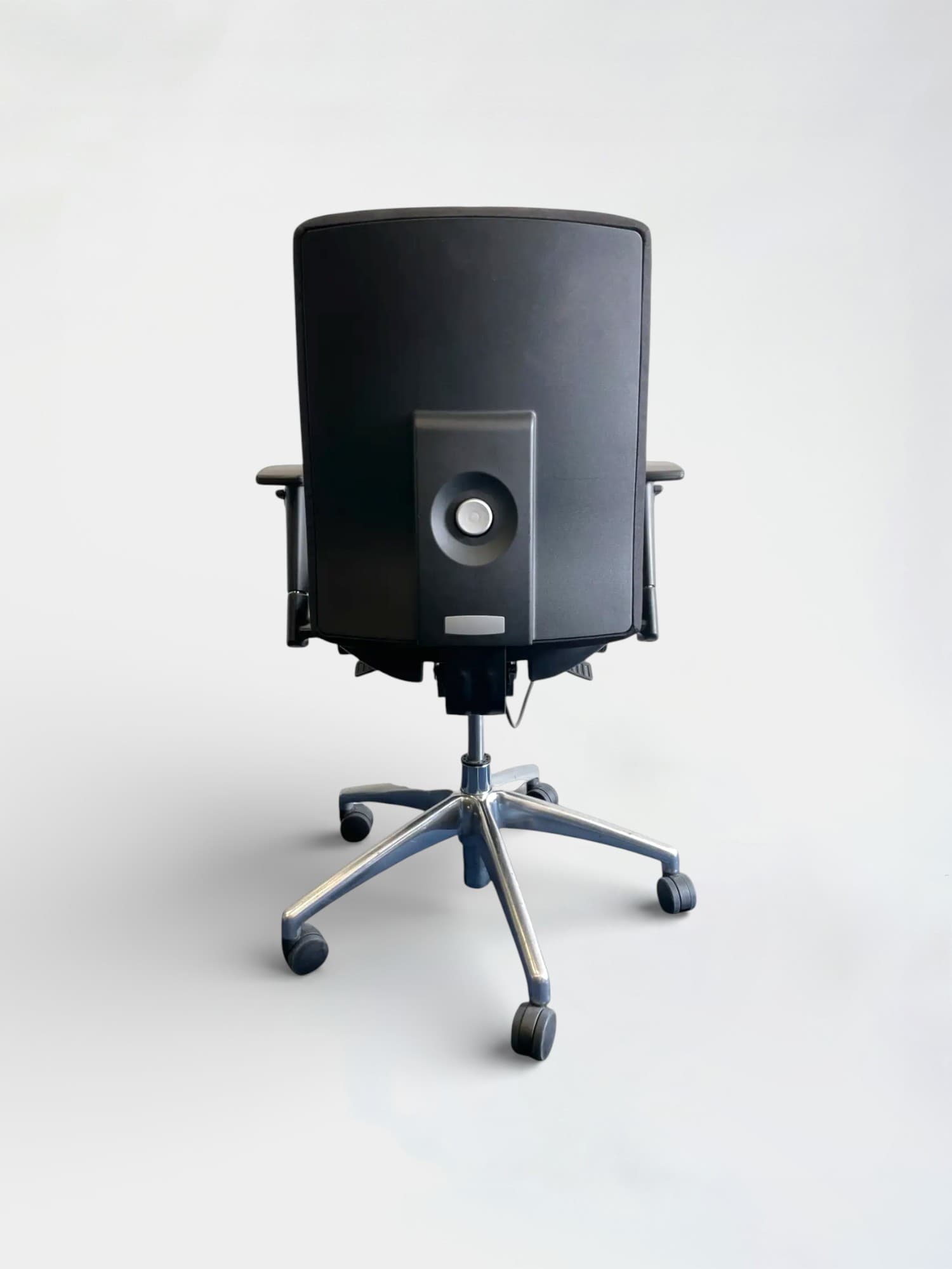 Chaise de bureau Albeka noire avec accoudoirs-2