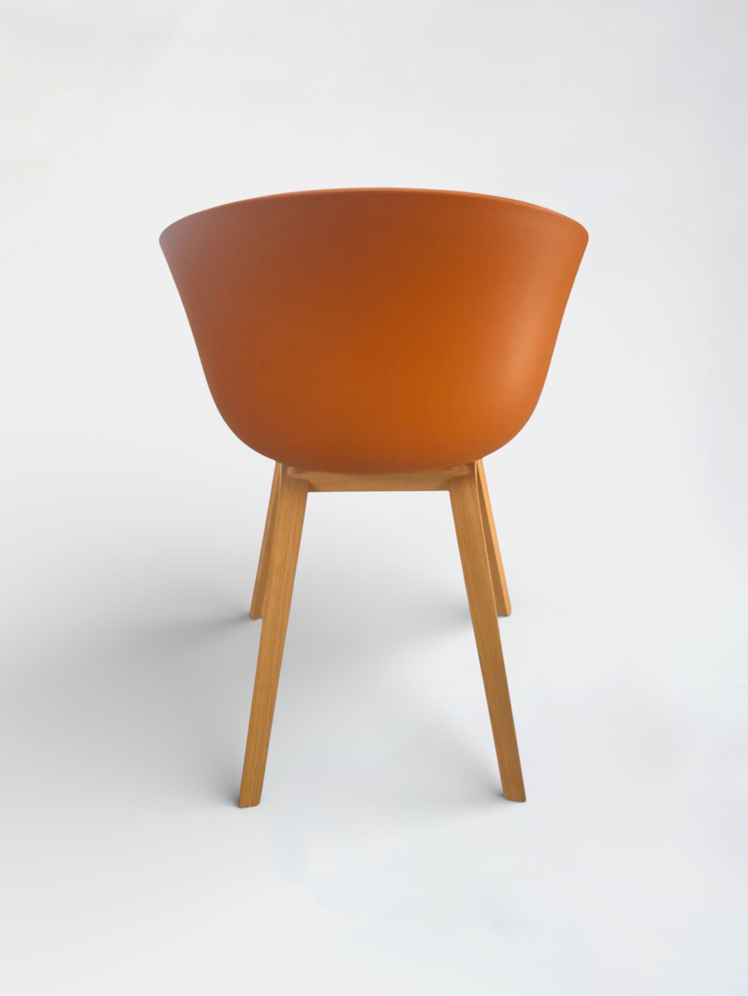 HAY orange chair AAC22 with wooden legs-3